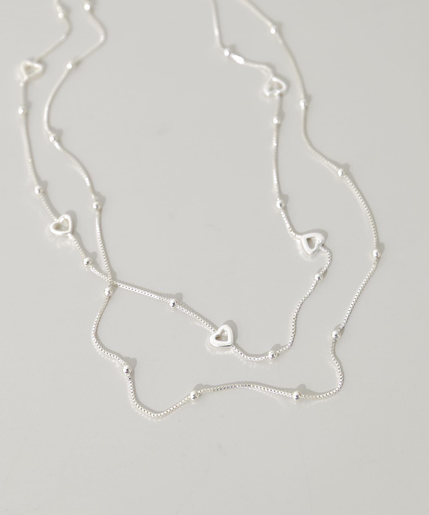 SMELLY「ハートモチーフレイヤードネックレス」|ネックレス|