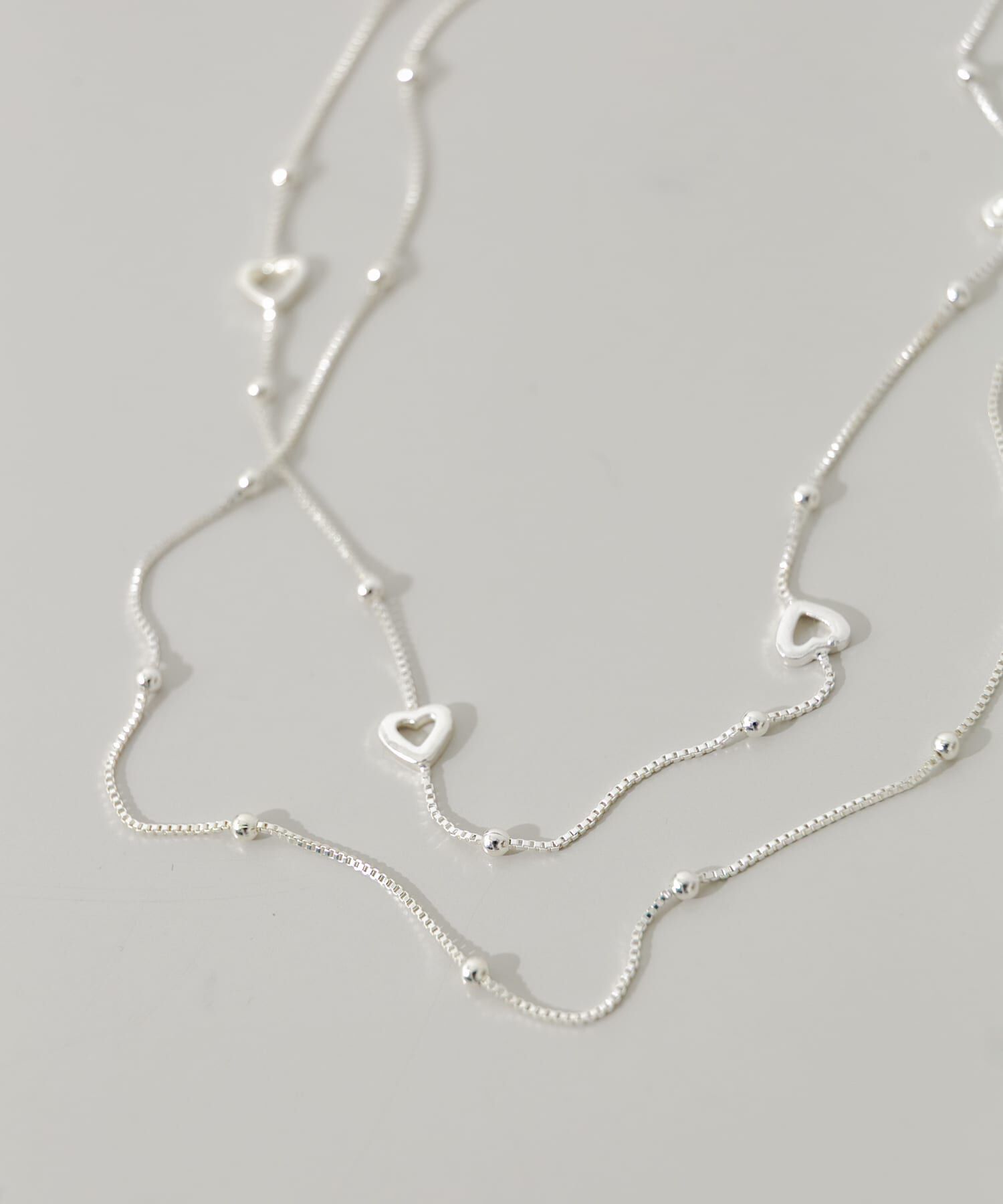 SMELLY「ハートモチーフレイヤードネックレス」|ネックレス|