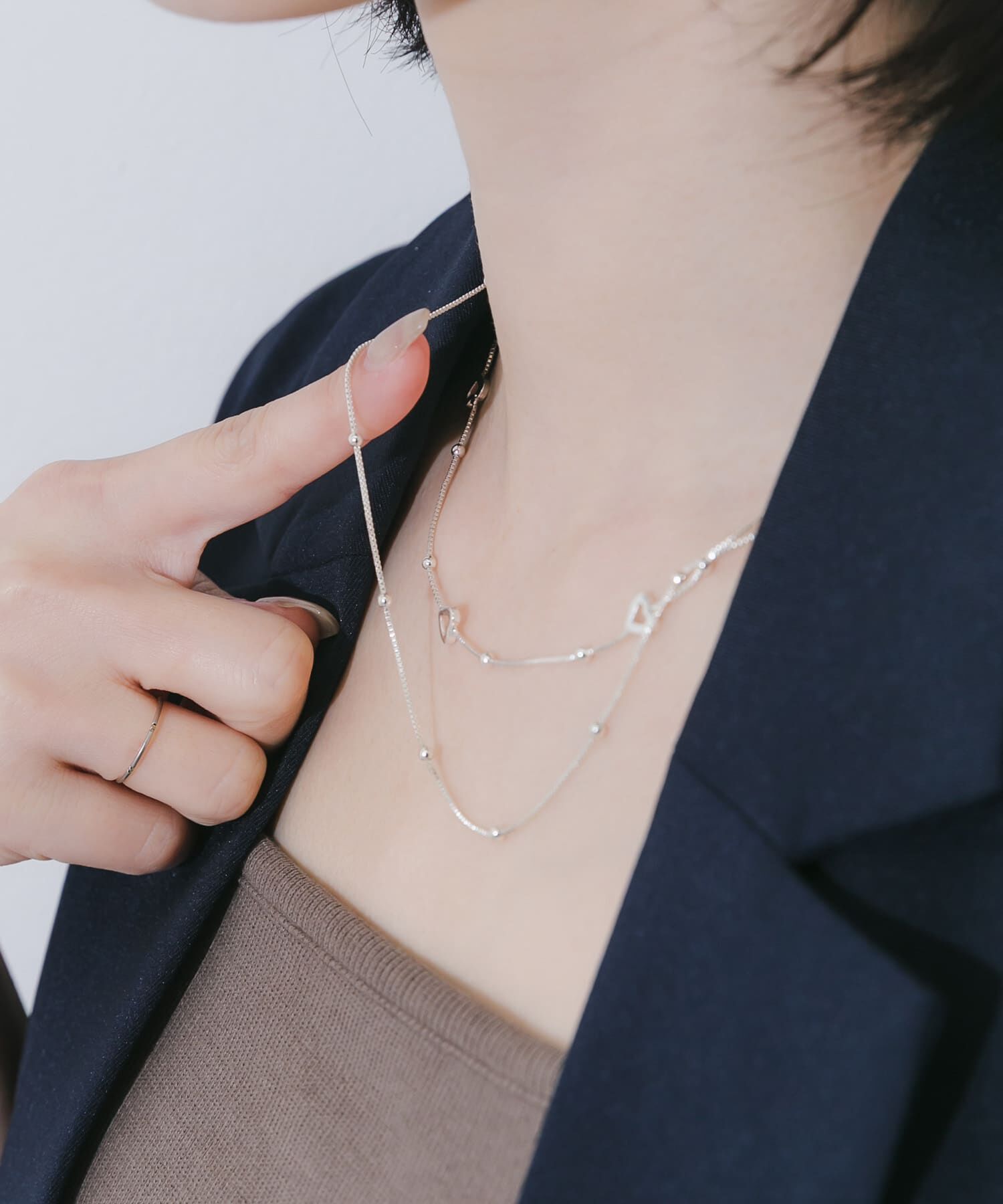 SMELLY「ハートモチーフレイヤードネックレス」|ネックレス|