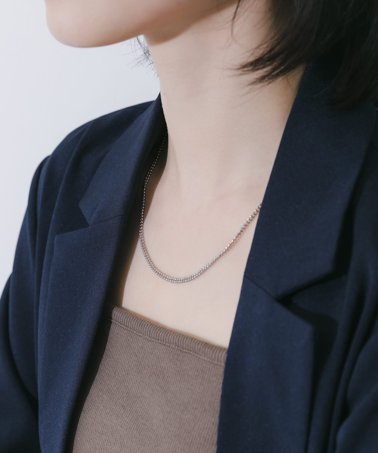 SMELLY「ステンレス2ラインボールチェーンネックレス」|ネックレス|