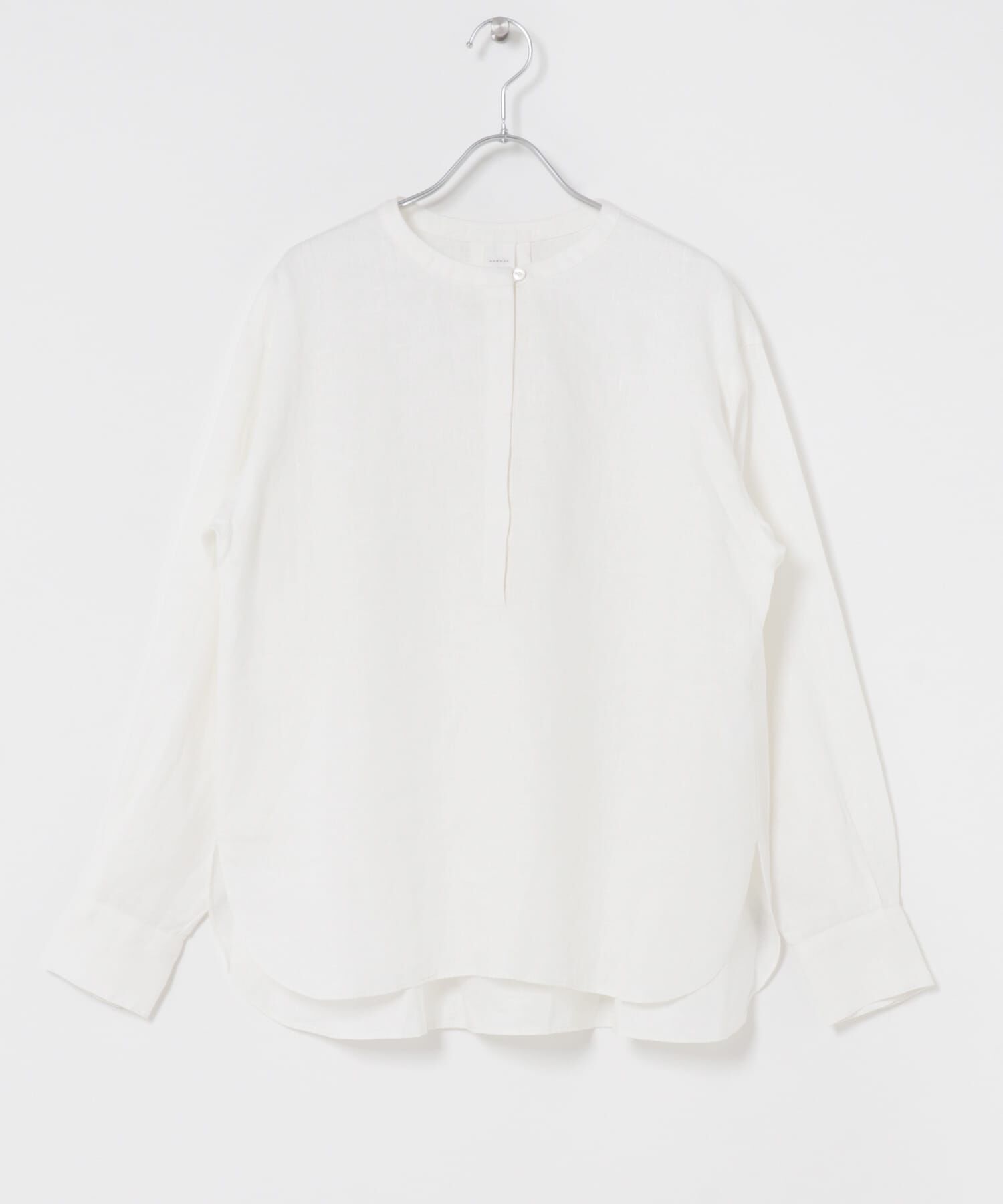 かぐれ「リネンヘンリーワイドシャツ」|シャツ・ブラウス|