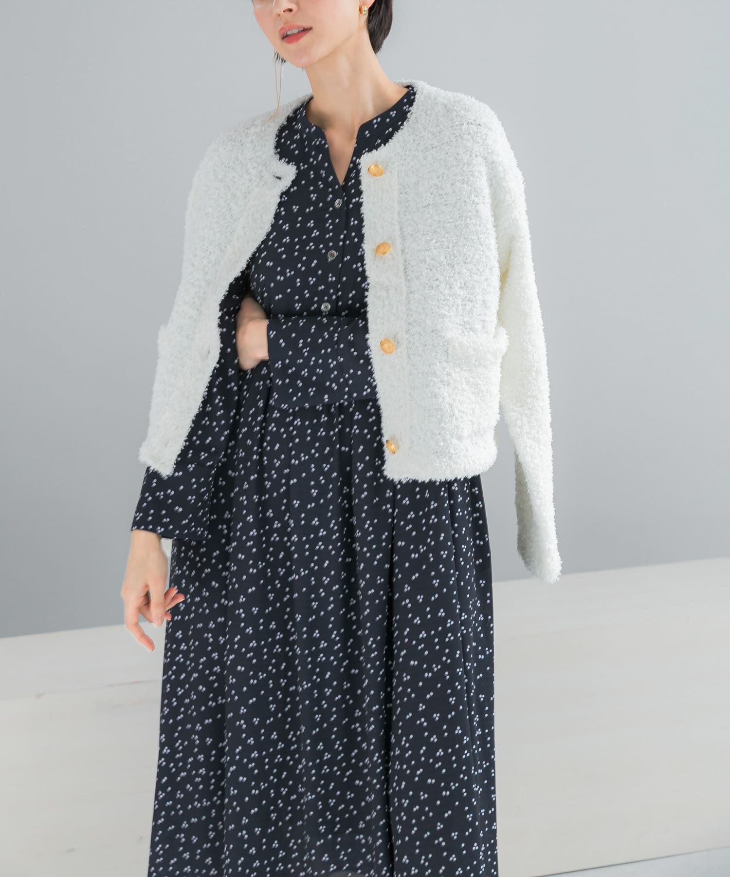 URBAN RESEARCH ROSSO「『WEB限定』ランダムドットボリュームワンピース」|ワンピース|