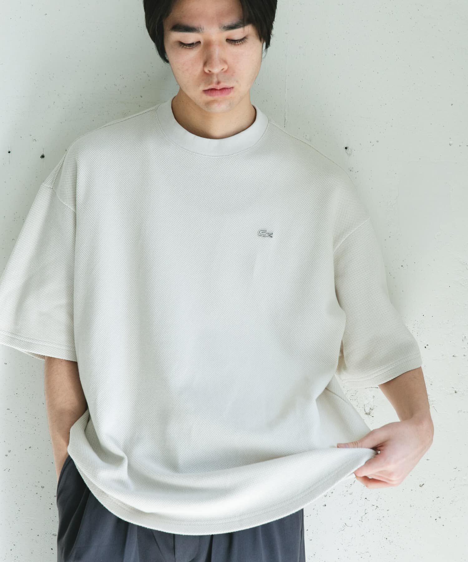 URBAN RESEARCH DOORS「『別注』LACOSTE&times;DOORS　THICK PIQUE ROUND SHORT-SLEEVE」|Tシャツ・カットソー|