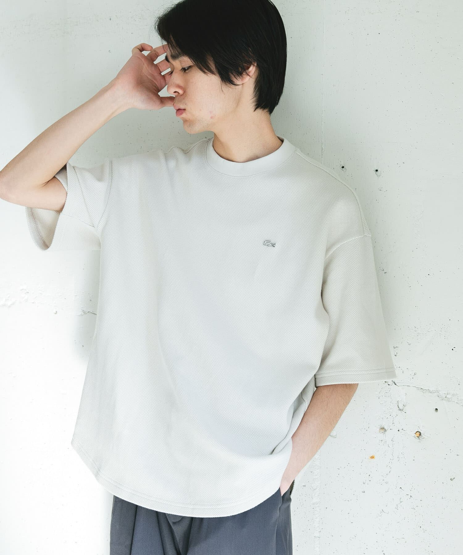 URBAN RESEARCH DOORS「『別注』LACOSTE&times;DOORS　THICK PIQUE ROUND SHORT-SLEEVE」|Tシャツ・カットソー|