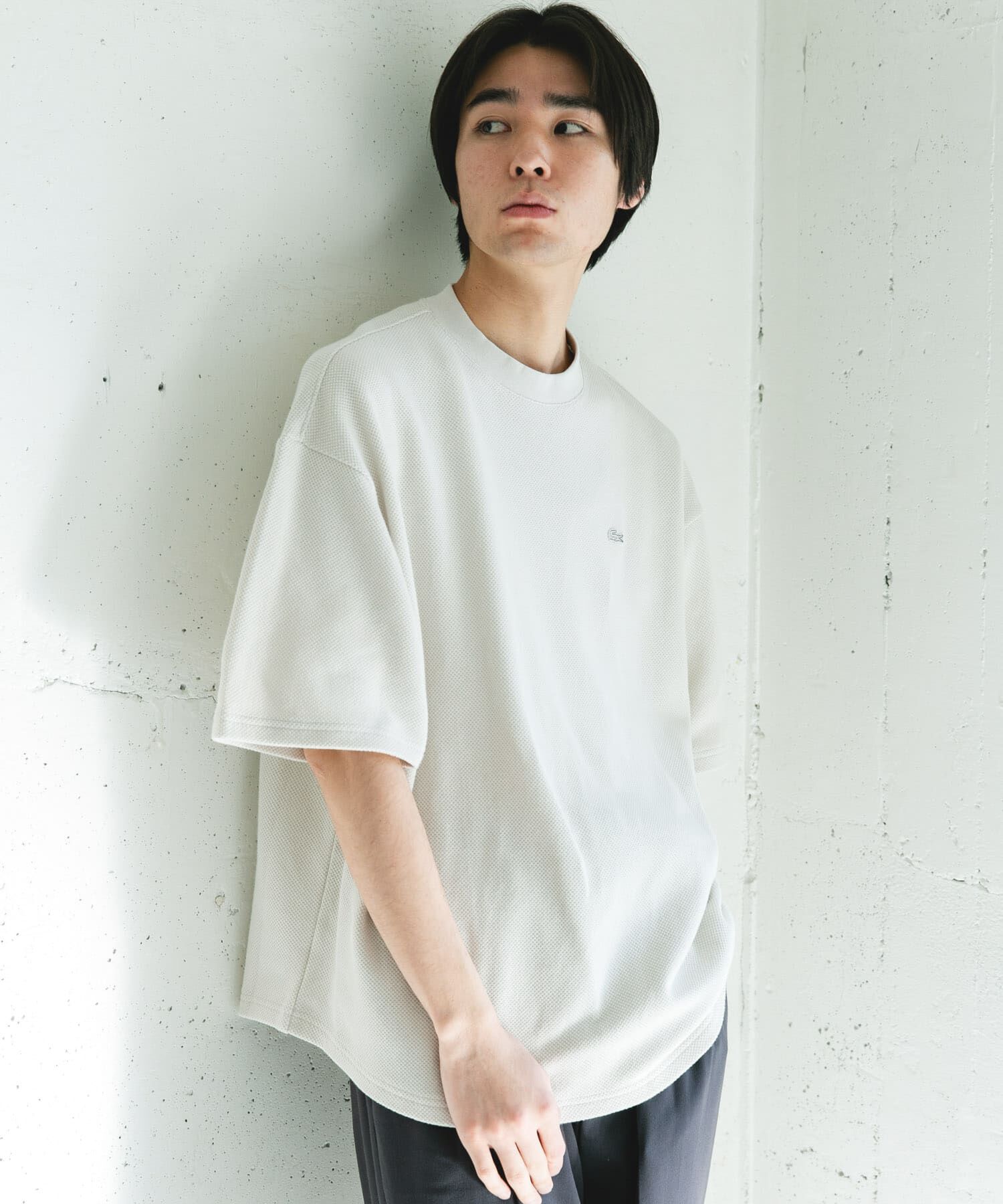 URBAN RESEARCH DOORS「『別注』LACOSTE&times;DOORS　THICK PIQUE ROUND SHORT-SLEEVE」|Tシャツ・カットソー|