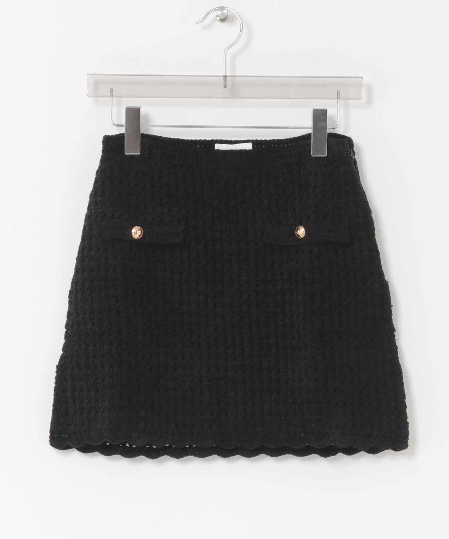 URBAN RESEARCH「GANNI　CHENILLE CROCHET SKIRT」|スカート|ブラック