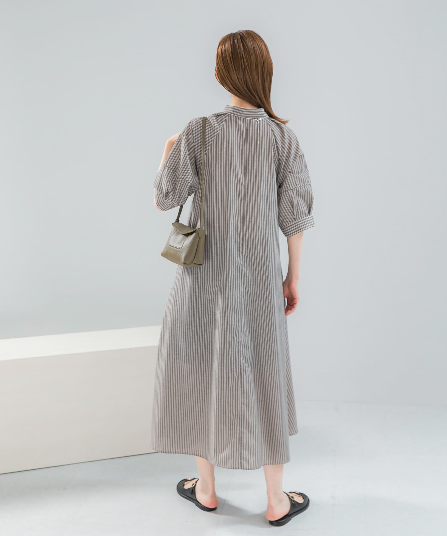 URBAN RESEARCH ROSSO「『WEB限定』『UR TECH Smart Linen Touch』イージーリネンシャツワンピース」|ワンピース|