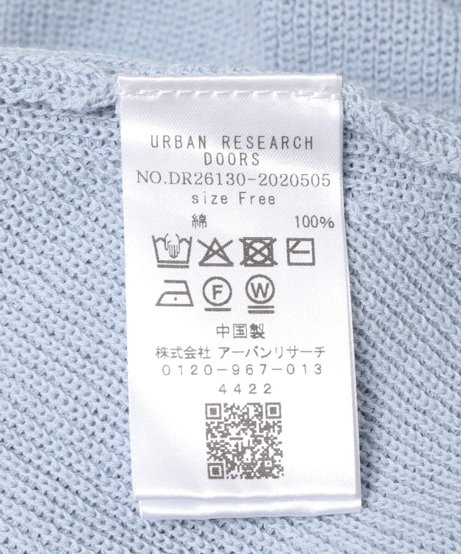 URBAN RESEARCH DOORS「コットン畦Vネックニット」|ニット・セーター|