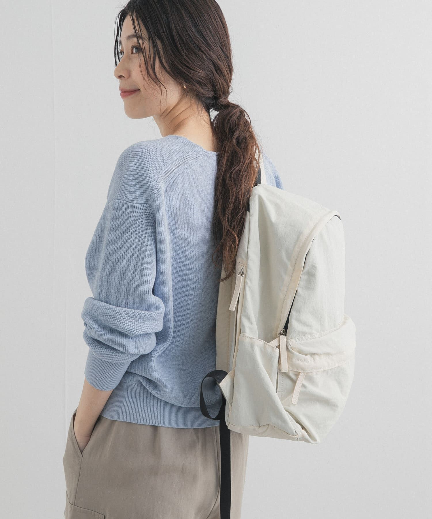 URBAN RESEARCH DOORS「コットン畦Vネックニット」|ニット・セーター|