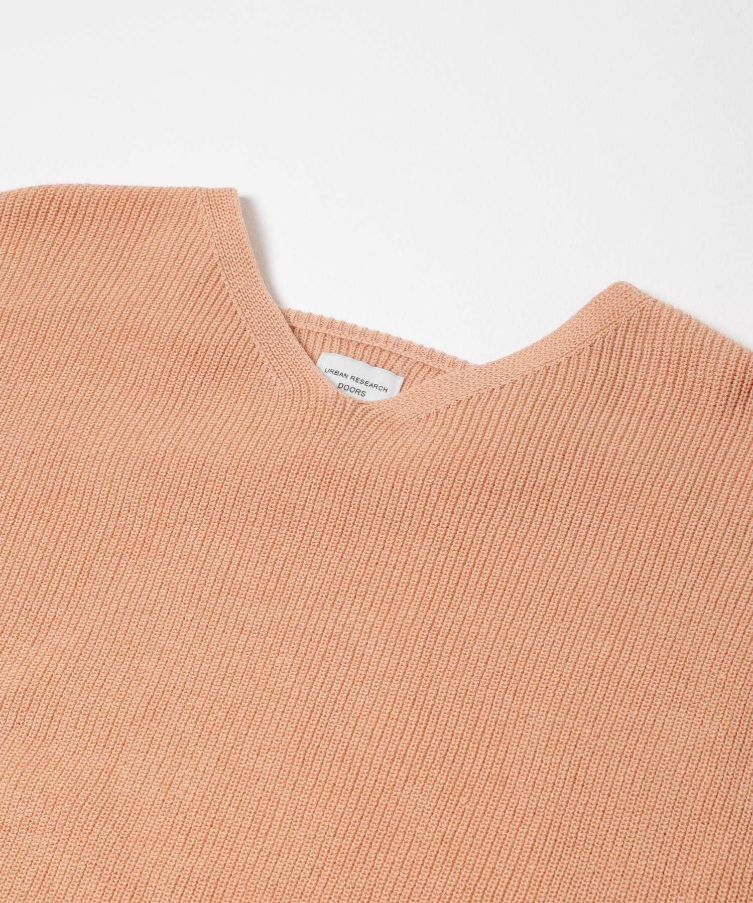 URBAN RESEARCH DOORS「コットン畦Vネックニット」|ニット・セーター|