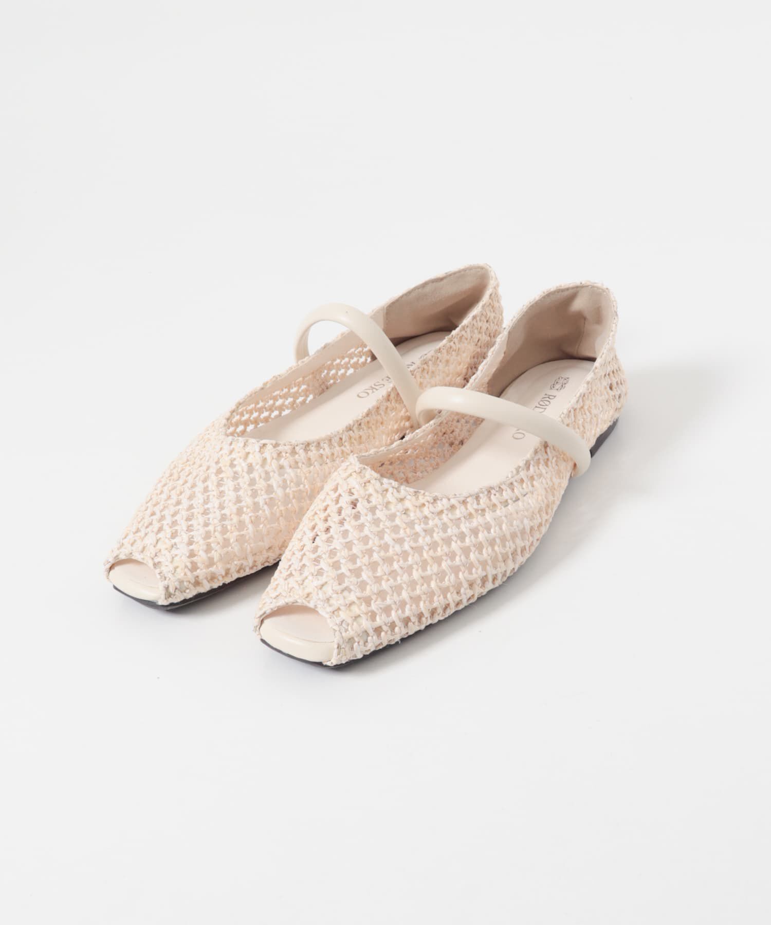 RODE SKO「ピープトゥベルトメッシュフラット」|その他|