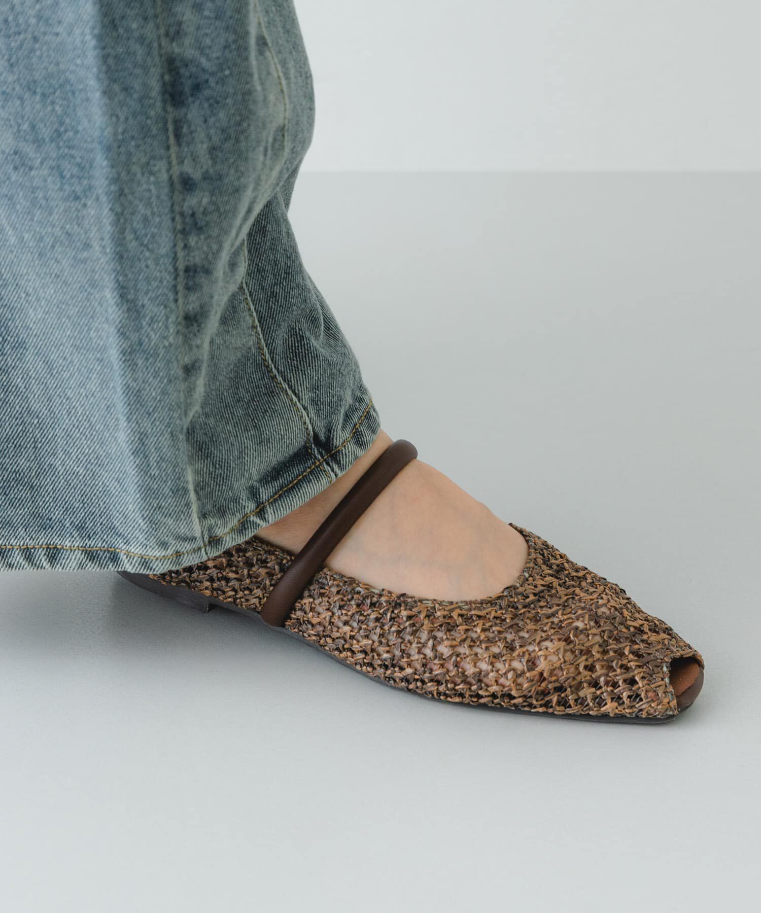 RODE SKO「ピープトゥベルトメッシュフラット」|その他|