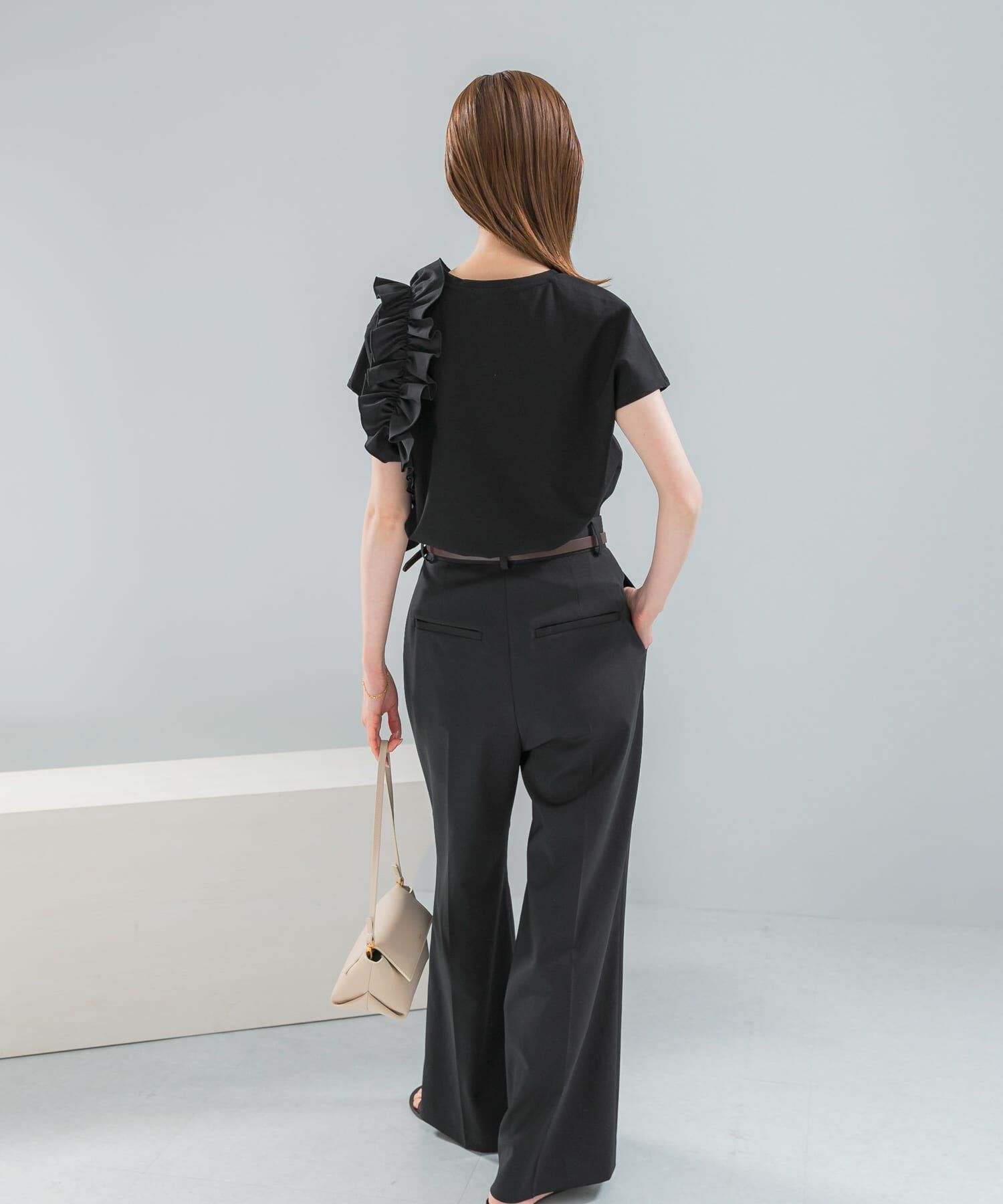 URBAN RESEARCH ROSSO「フリルドッキングTEEブラウス」|Tシャツ・カットソー|