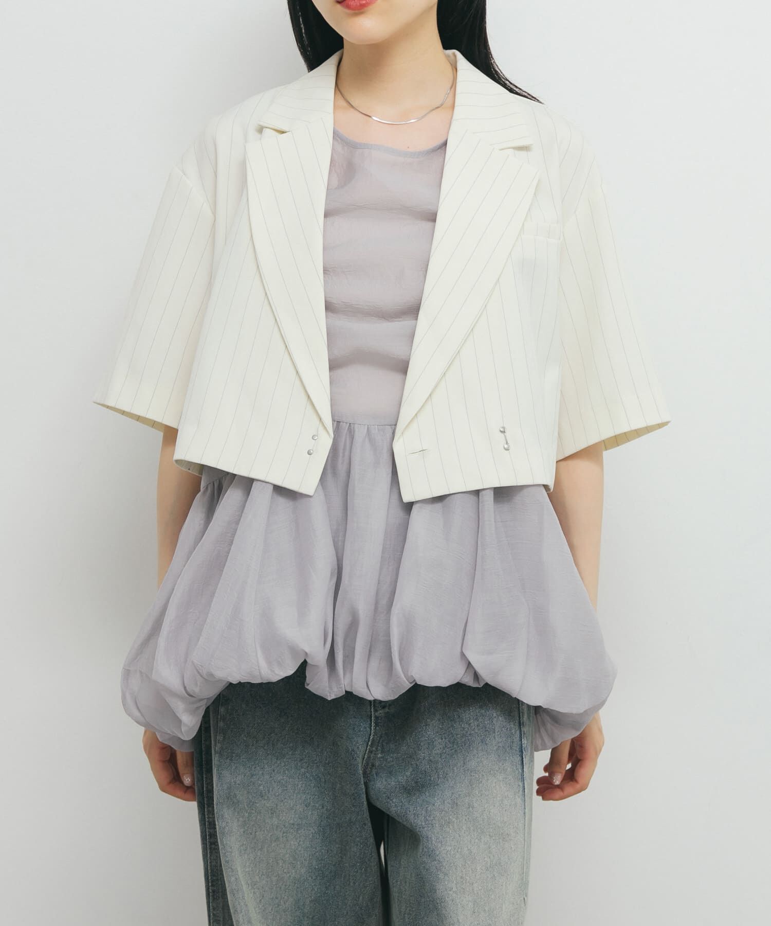  「ストライプショートジャケット」|その他|