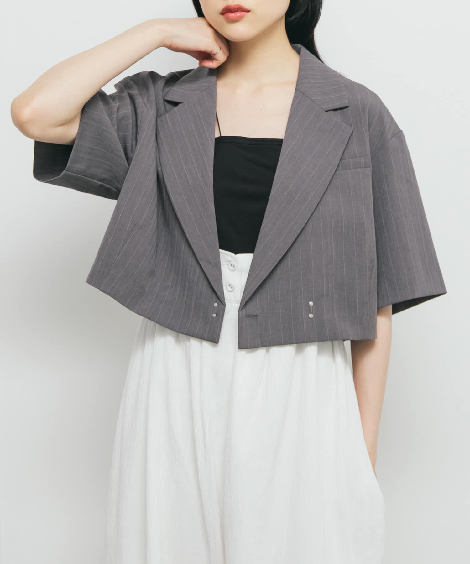  「ストライプショートジャケット」|その他|