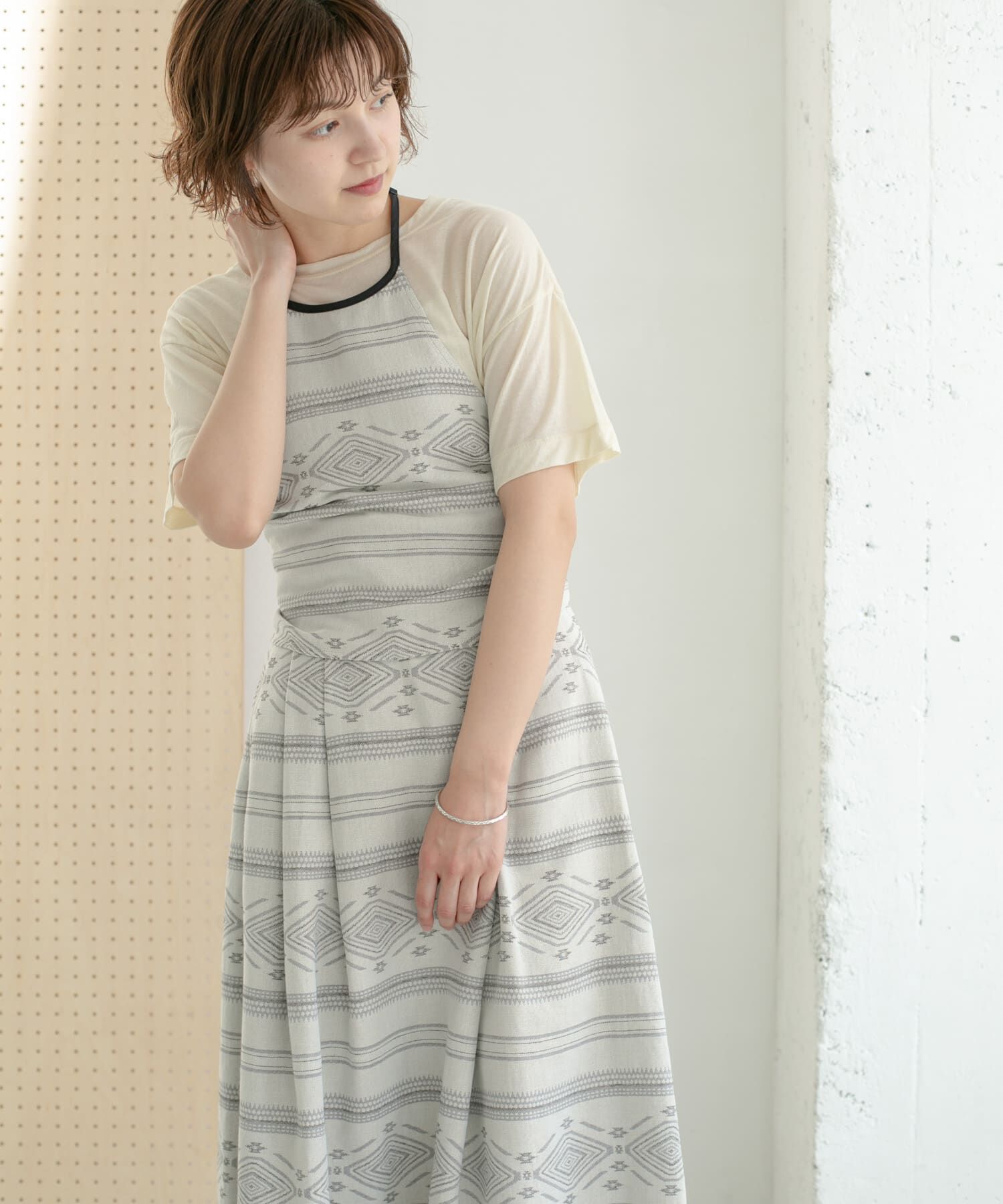  「エスニック柄ホルターネックキャミソール」|キャミソール|