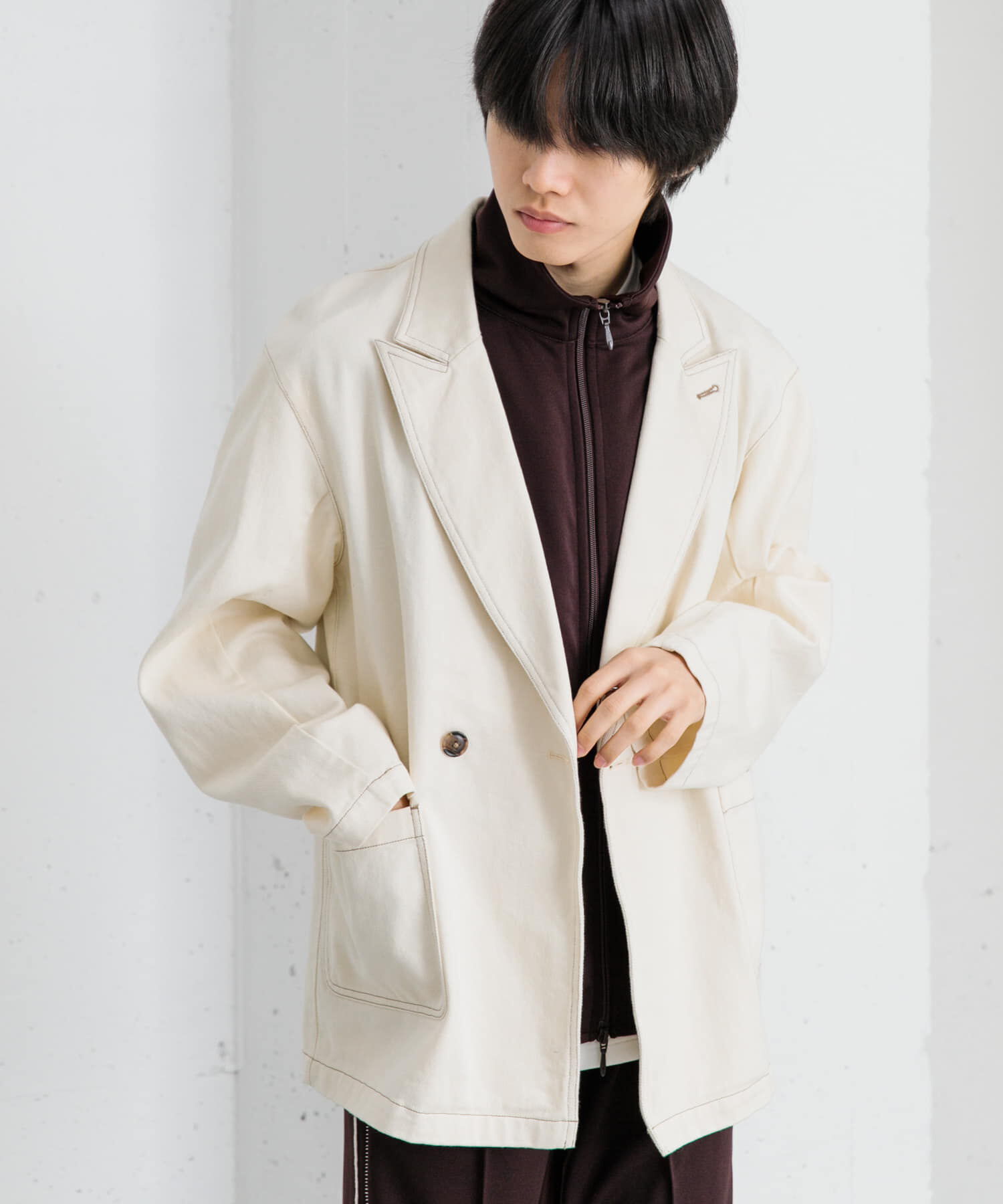 SENSE OF PLACE by URBAN RESEARCH「カツラギステッチアウトルーズジャケット」|その他|