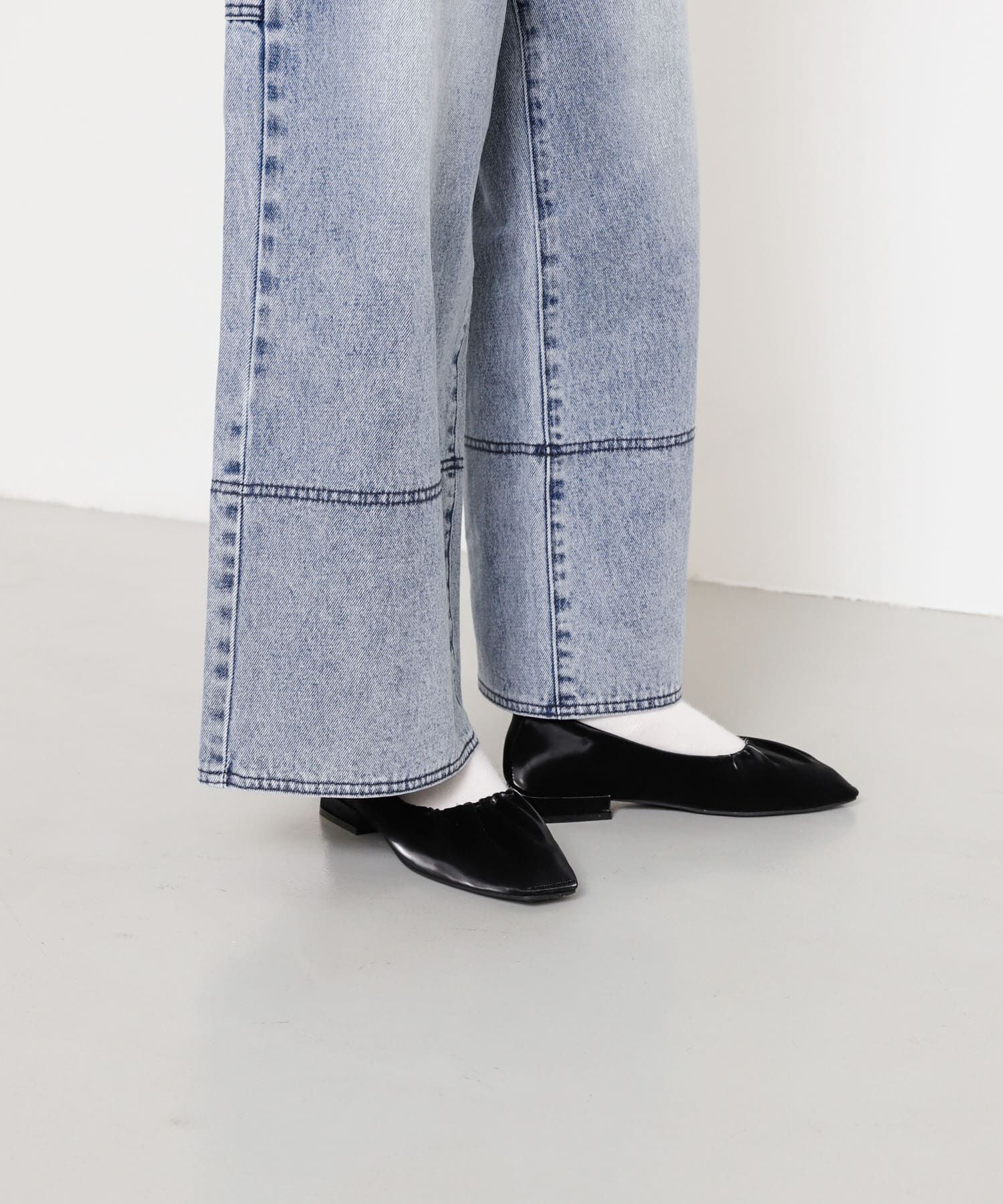 SENSE OF PLACE by URBAN RESEARCH「シャイニーギャザーフラットシューズ」|パンプス|