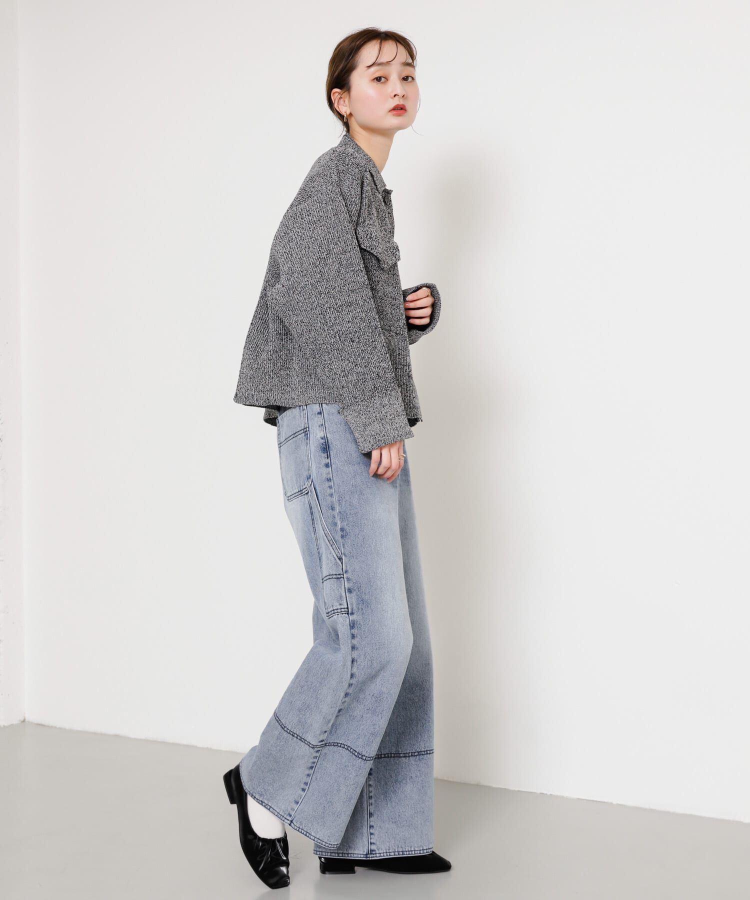 SENSE OF PLACE by URBAN RESEARCH「シャイニーギャザーフラットシューズ」|パンプス|