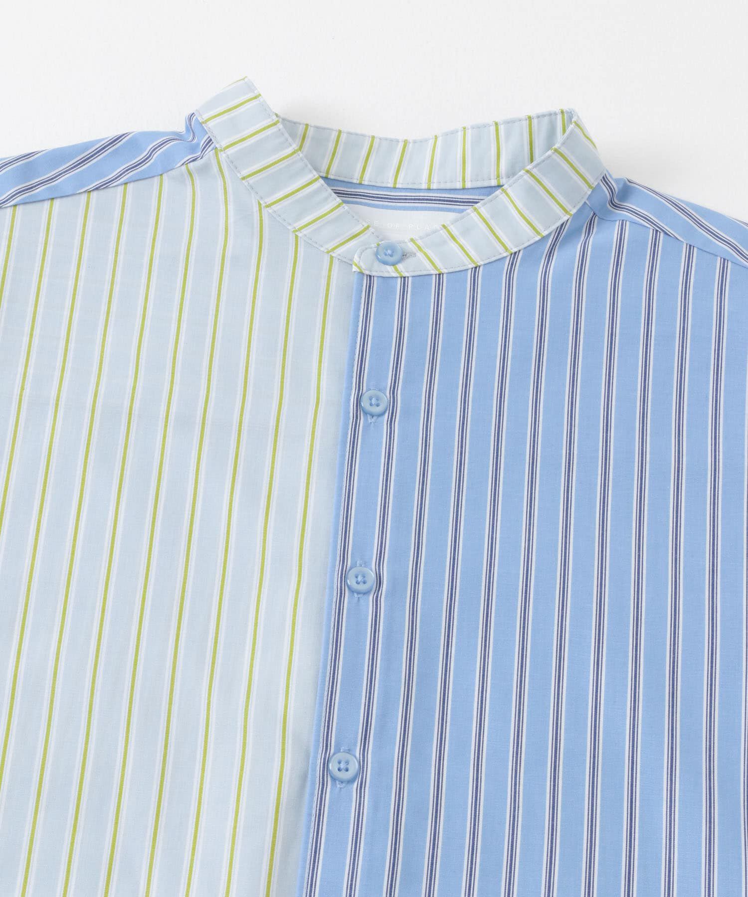 SENSE OF PLACE by URBAN RESEARCH「『ユニセックス』ストライプブロックドルーズシャツ」|シャツ・ブラウス|