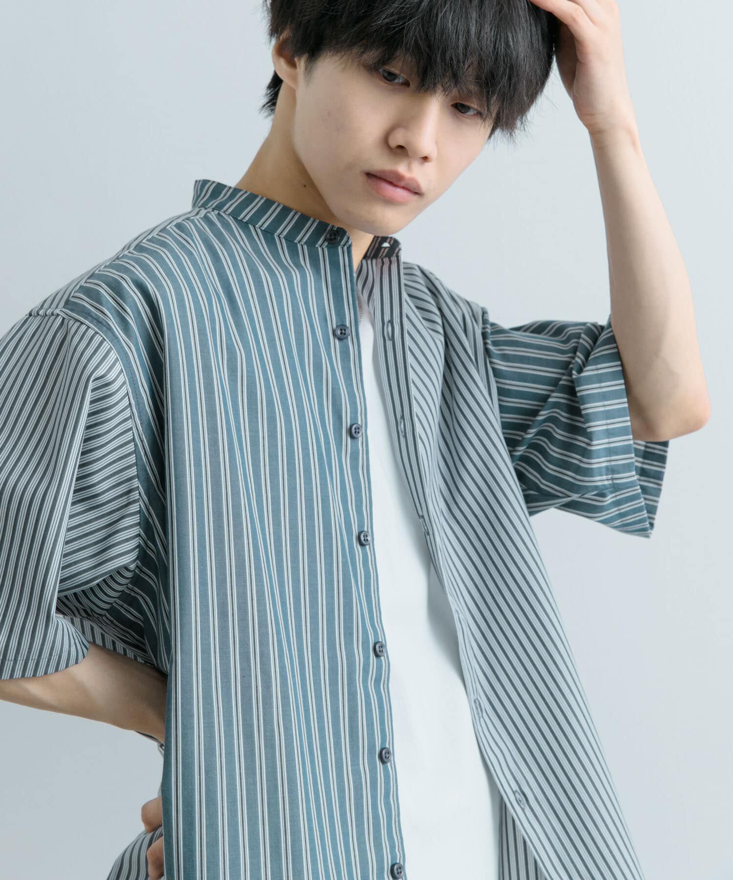 SENSE OF PLACE by URBAN RESEARCH「『ユニセックス』ストライプブロックドルーズシャツ」|シャツ・ブラウス|