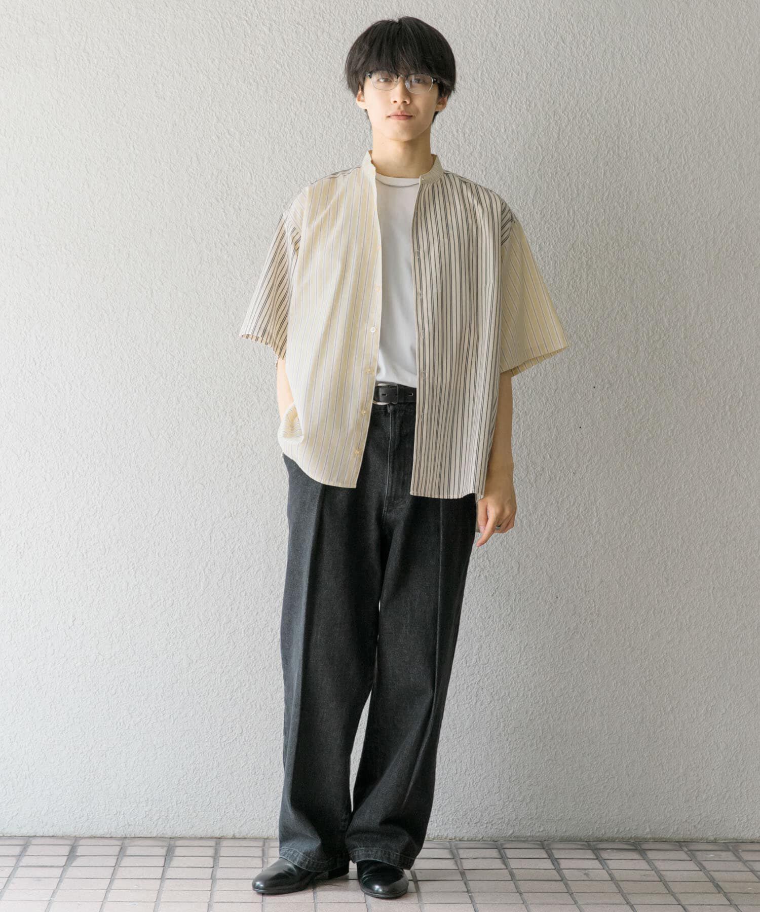 SENSE OF PLACE by URBAN RESEARCH「『ユニセックス』ストライプブロックドルーズシャツ」|シャツ・ブラウス|