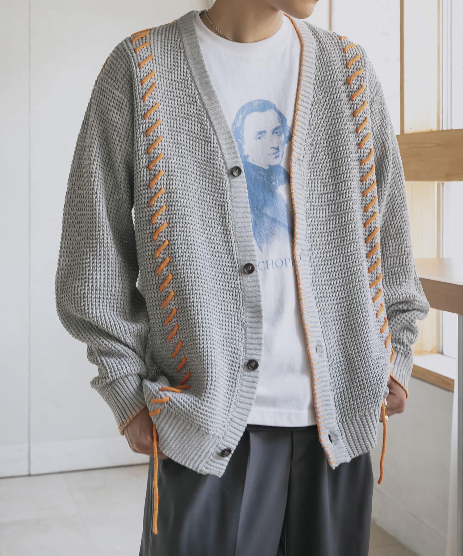 SENSE OF PLACE by URBAN RESEARCH「『ユニセックス』ブランケットステッチカーディガン」|カーディガン|