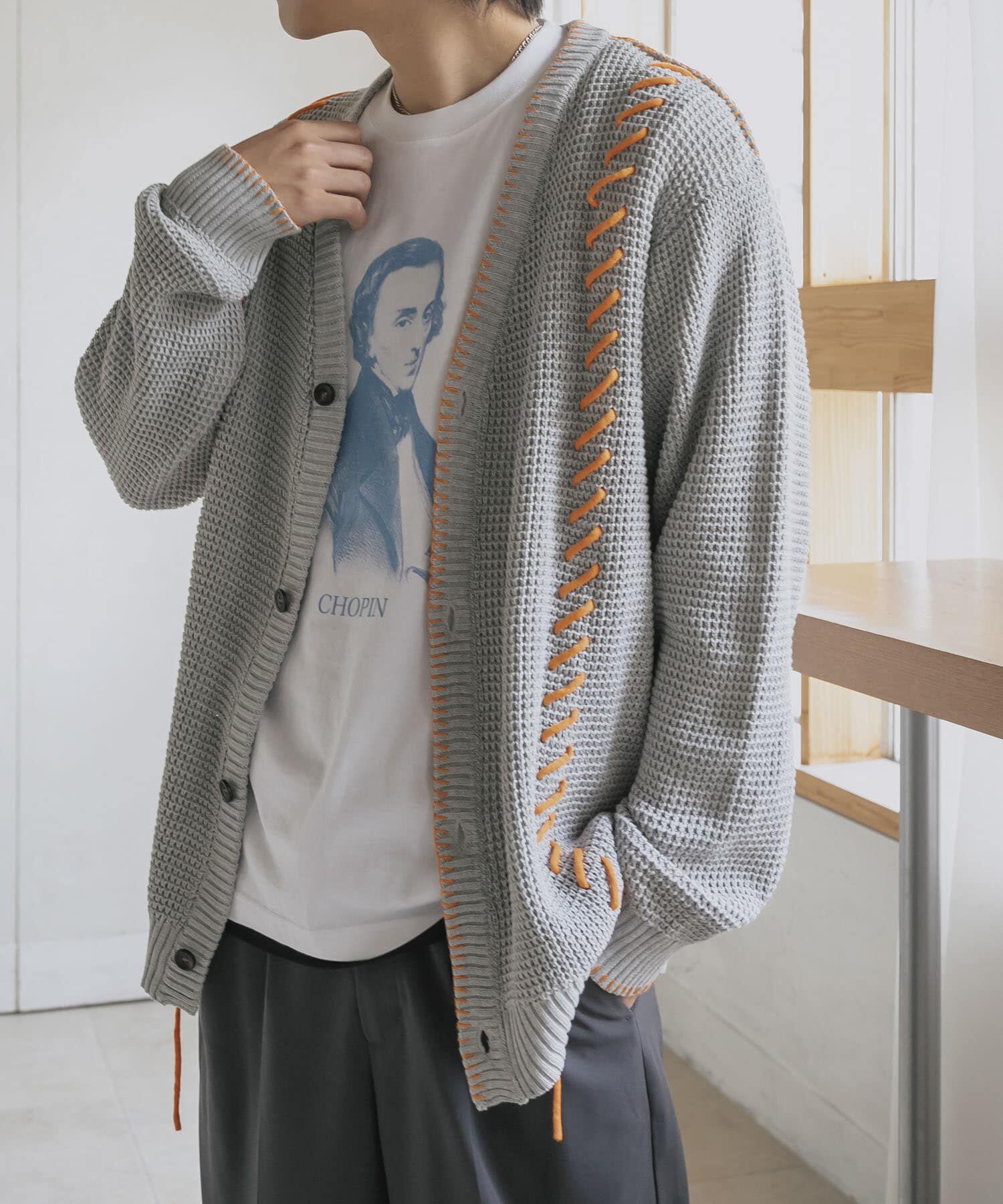 SENSE OF PLACE by URBAN RESEARCH「『ユニセックス』ブランケットステッチカーディガン」|カーディガン|