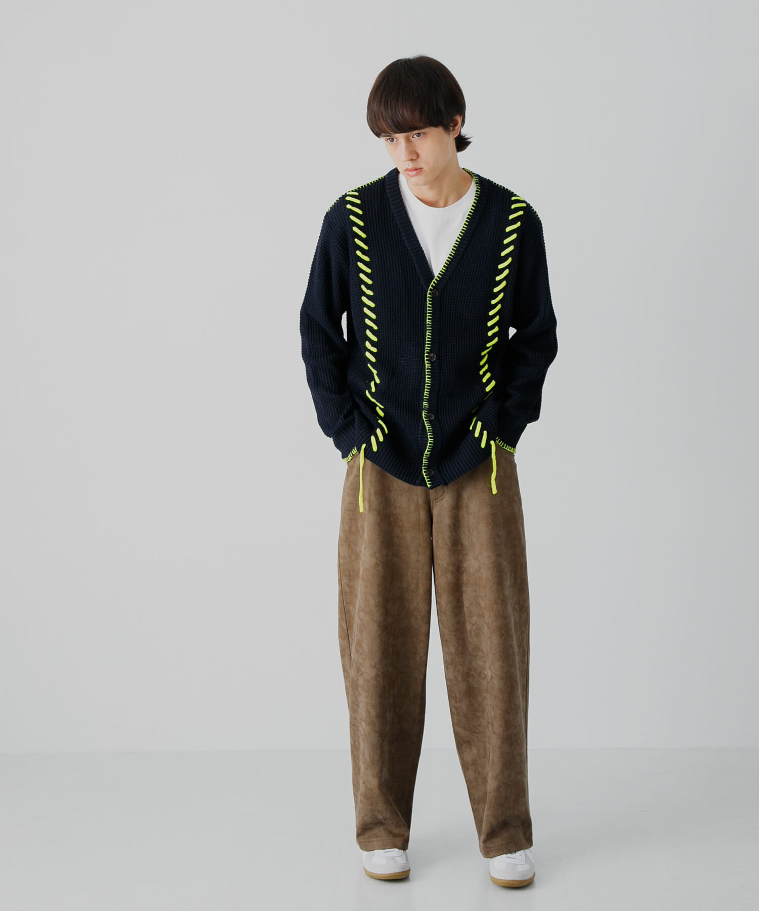 SENSE OF PLACE by URBAN RESEARCH「『ユニセックス』ブランケットステッチカーディガン」|カーディガン|