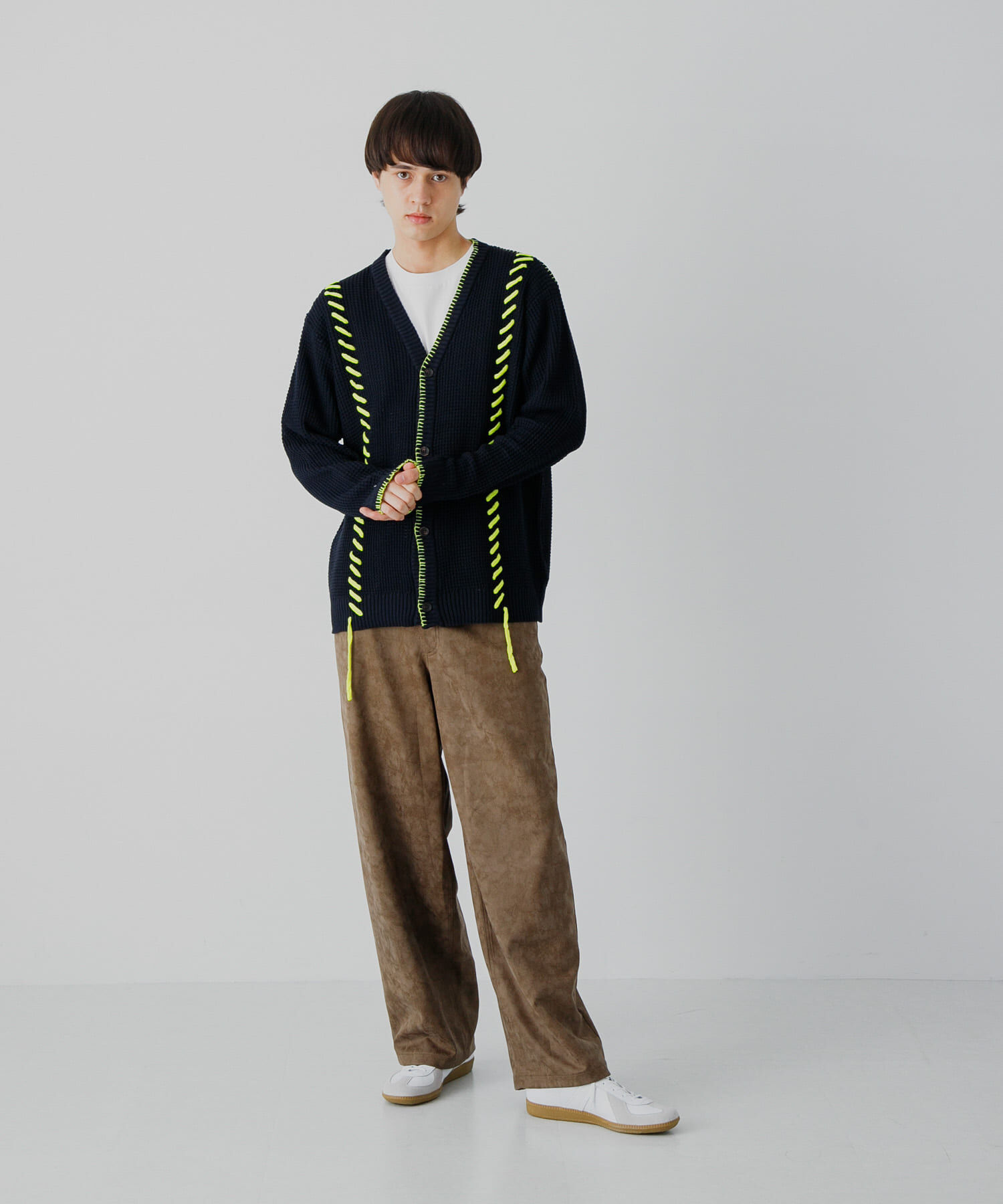 SENSE OF PLACE by URBAN RESEARCH「『ユニセックス』ブランケットステッチカーディガン」|カーディガン|