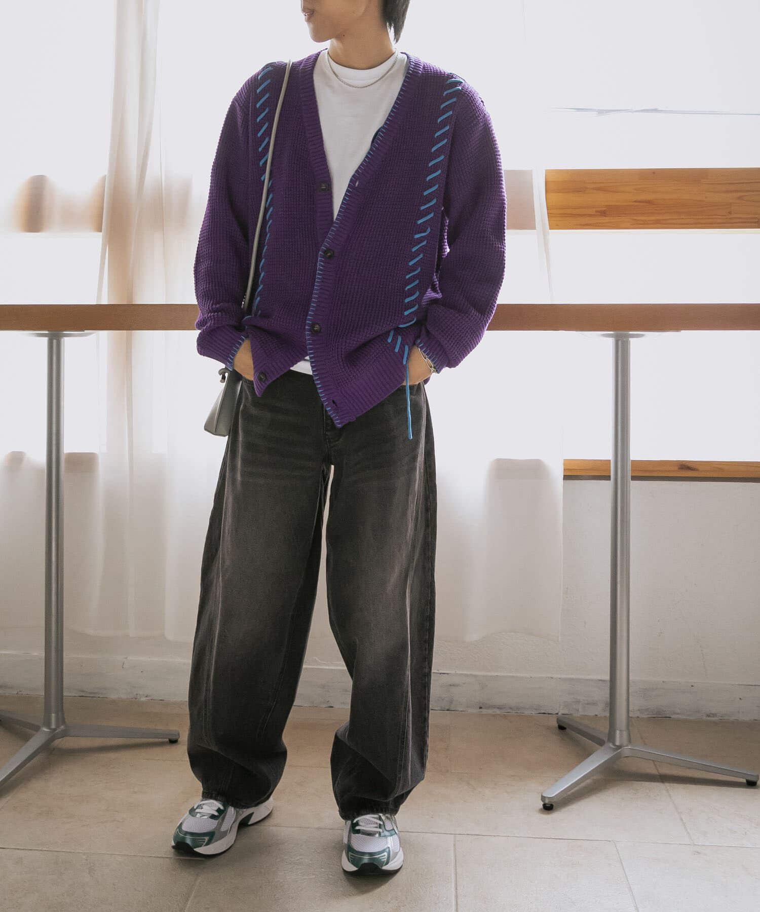 SENSE OF PLACE by URBAN RESEARCH「『ユニセックス』ブランケットステッチカーディガン」|カーディガン|