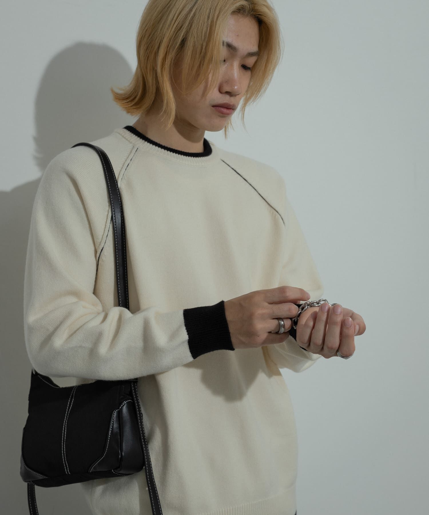 SENSE OF PLACE by URBAN RESEARCH「『ユニセックス』『洗濯可』ストレッチリブハイショクラインニット」|ニット・セーター|