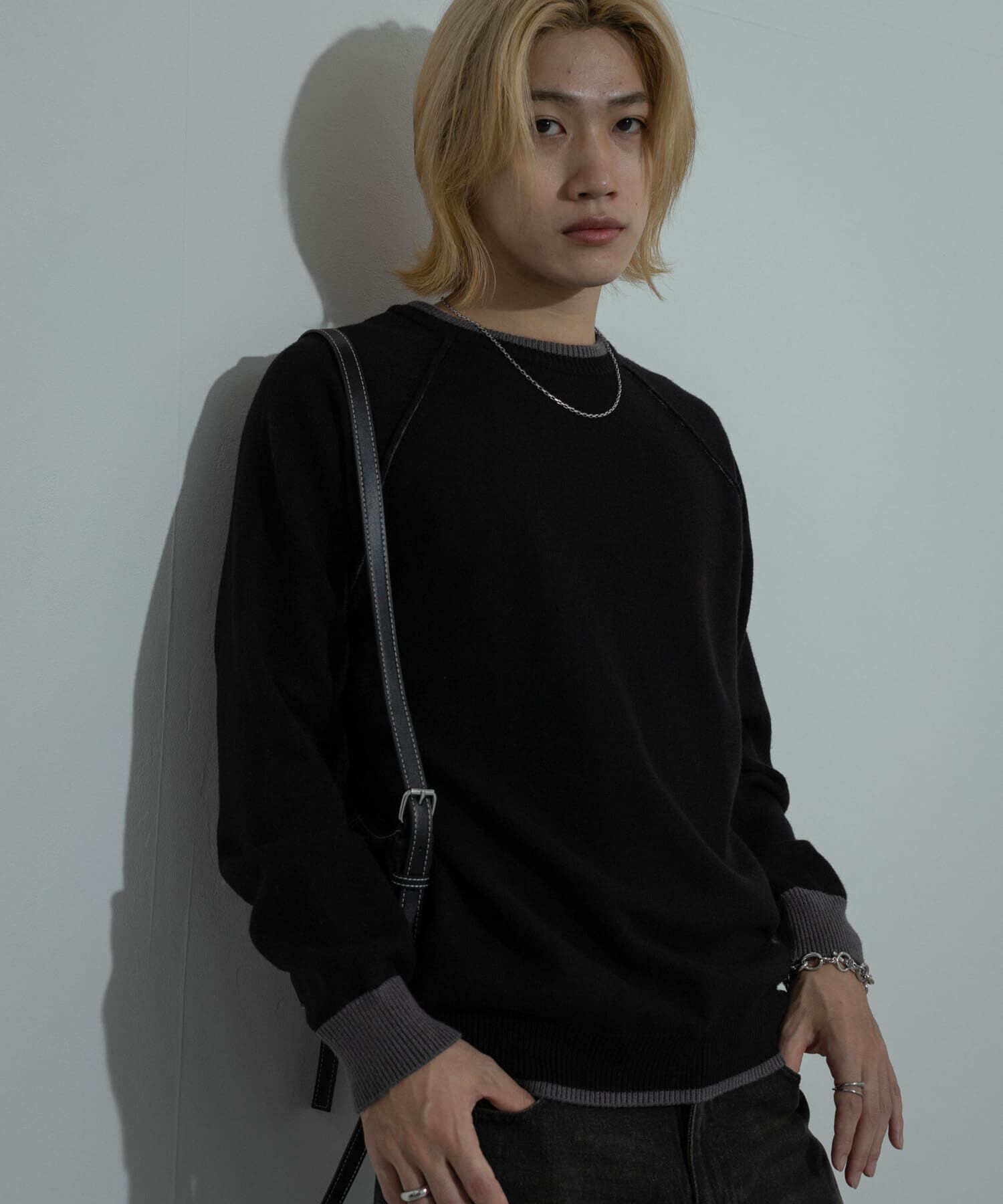 SENSE OF PLACE by URBAN RESEARCH「『ユニセックス』『洗濯可』ストレッチリブハイショクラインニット」|ニット・セーター|