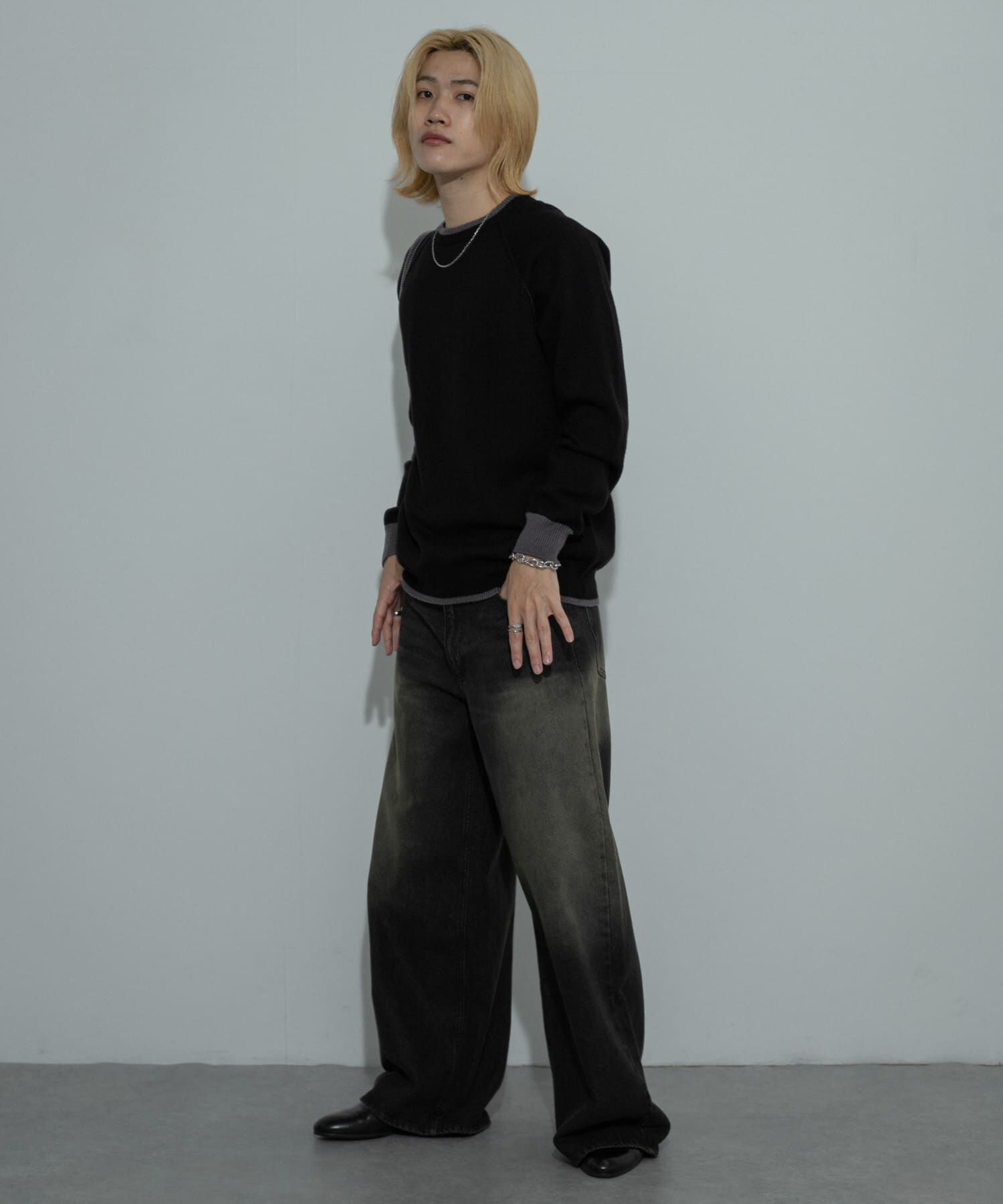 SENSE OF PLACE by URBAN RESEARCH「『ユニセックス』『洗濯可』ストレッチリブハイショクラインニット」|ニット・セーター|