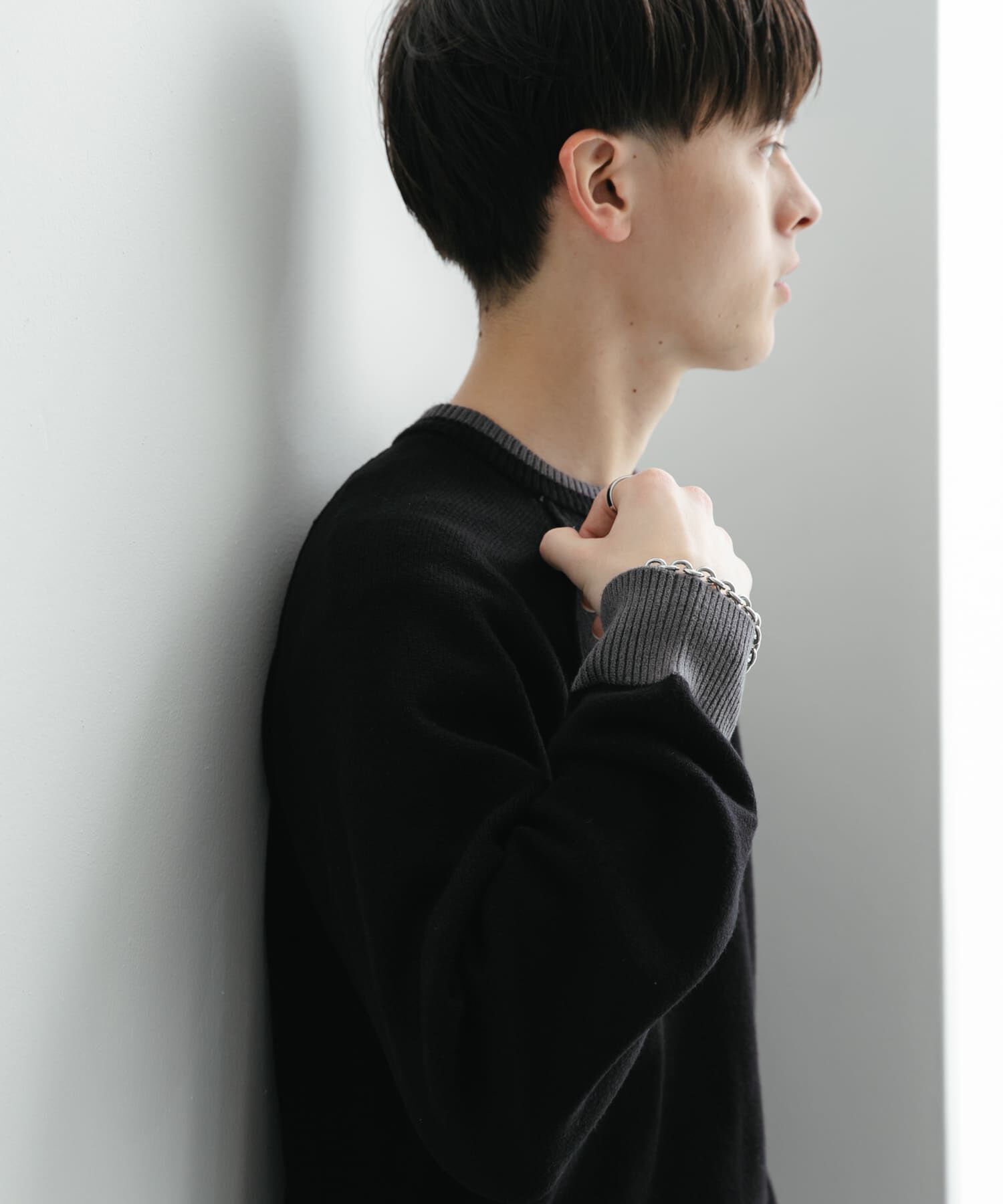 SENSE OF PLACE by URBAN RESEARCH「『ユニセックス』『洗濯可』ストレッチリブハイショクラインニット」|ニット・セーター|