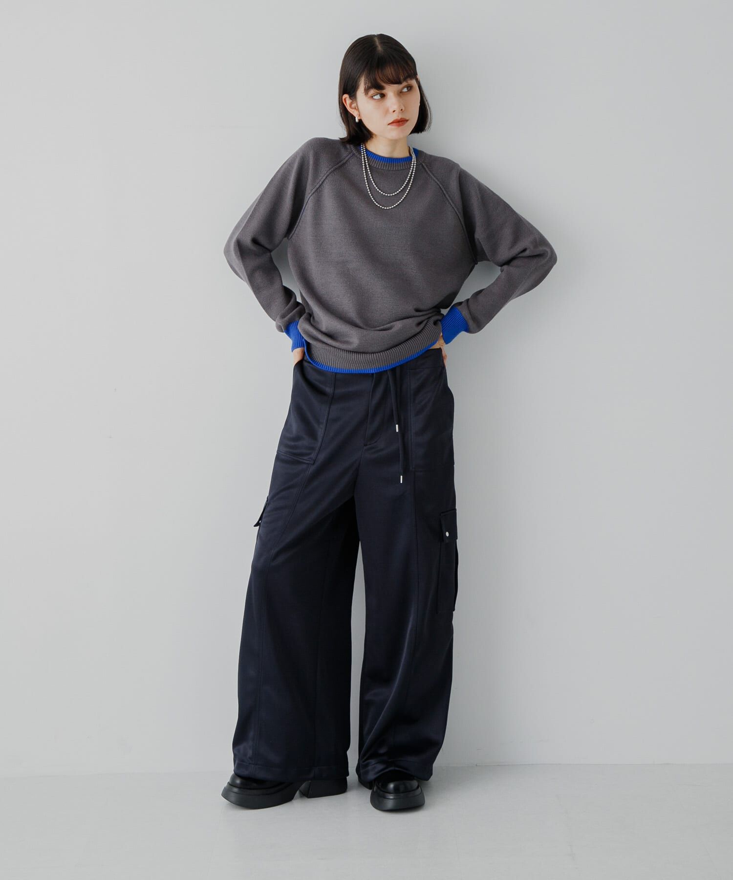 SENSE OF PLACE by URBAN RESEARCH「『ユニセックス』『洗濯可』ストレッチリブハイショクラインニット」|ニット・セーター|