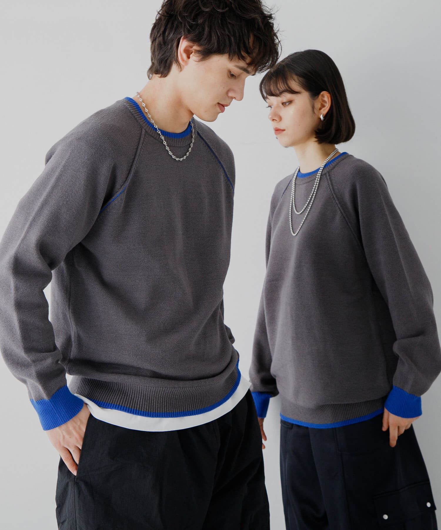 SENSE OF PLACE by URBAN RESEARCH「『ユニセックス』『洗濯可』ストレッチリブハイショクラインニット」|ニット・セーター|