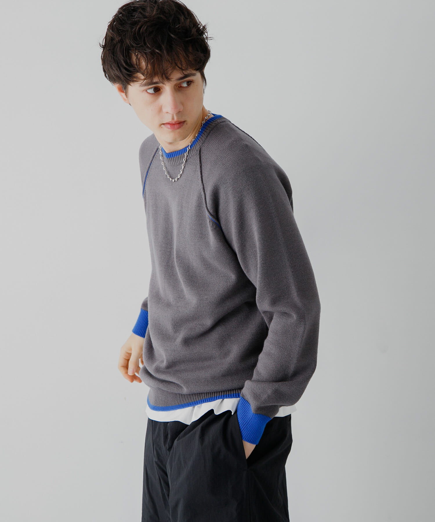 SENSE OF PLACE by URBAN RESEARCH「『ユニセックス』『洗濯可』ストレッチリブハイショクラインニット」|ニット・セーター|