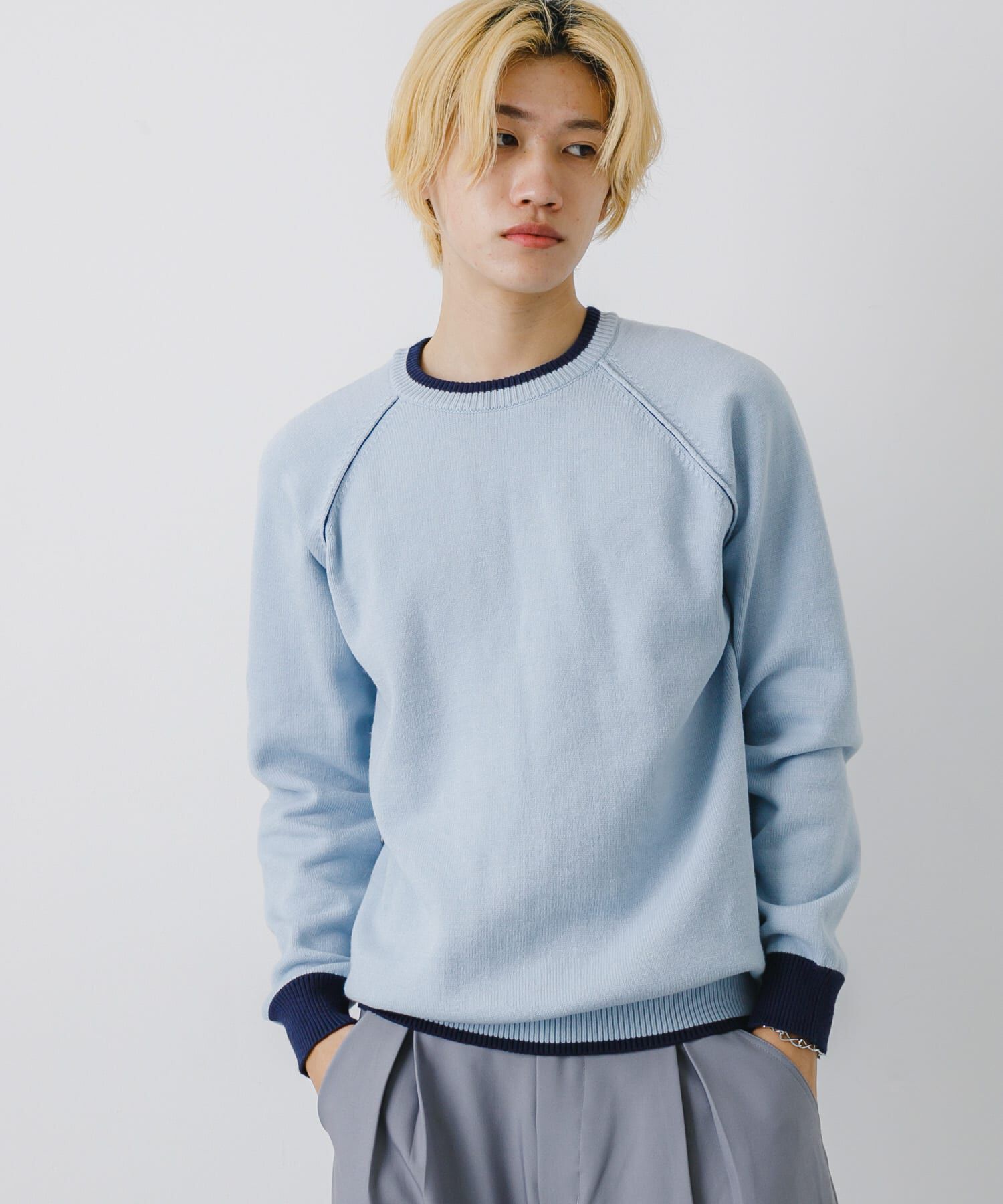 SENSE OF PLACE by URBAN RESEARCH「『ユニセックス』『洗濯可』ストレッチリブハイショクラインニット」|ニット・セーター|