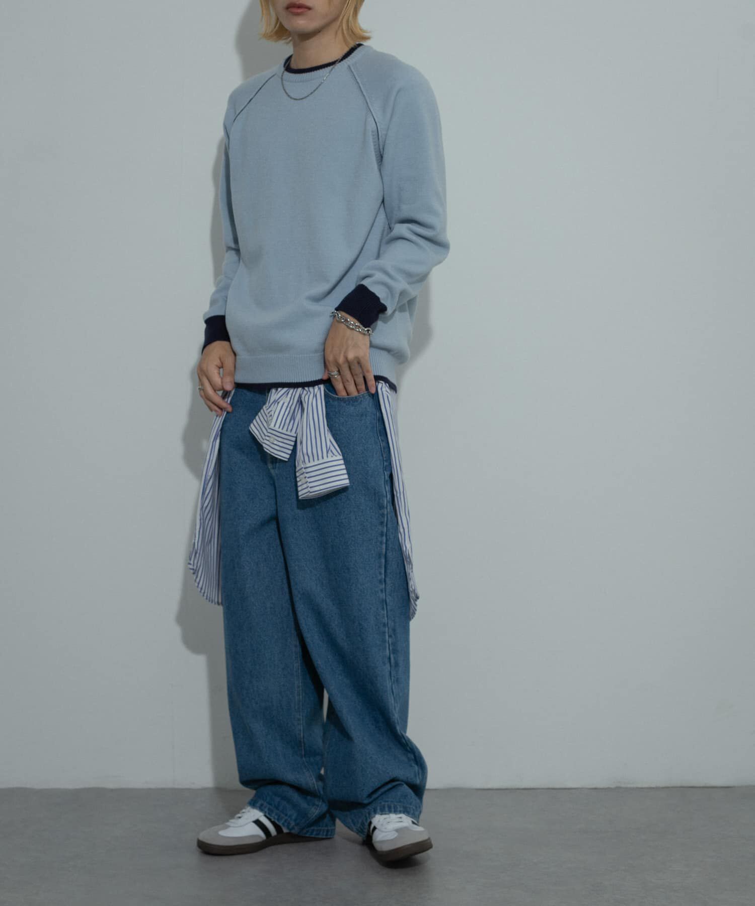 SENSE OF PLACE by URBAN RESEARCH「『ユニセックス』『洗濯可』ストレッチリブハイショクラインニット」|ニット・セーター|