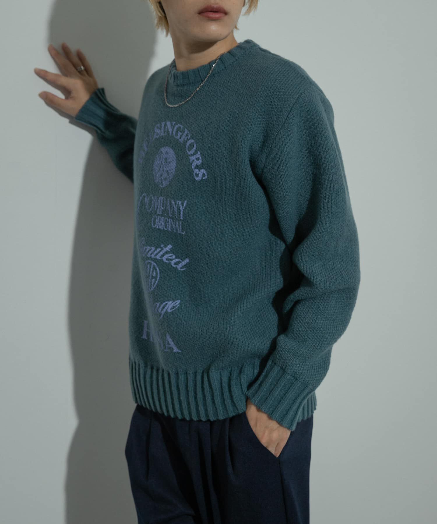 SENSE OF PLACE by URBAN RESEARCH「『洗濯可』グラフィックプリントニット」|ニット・セーター|