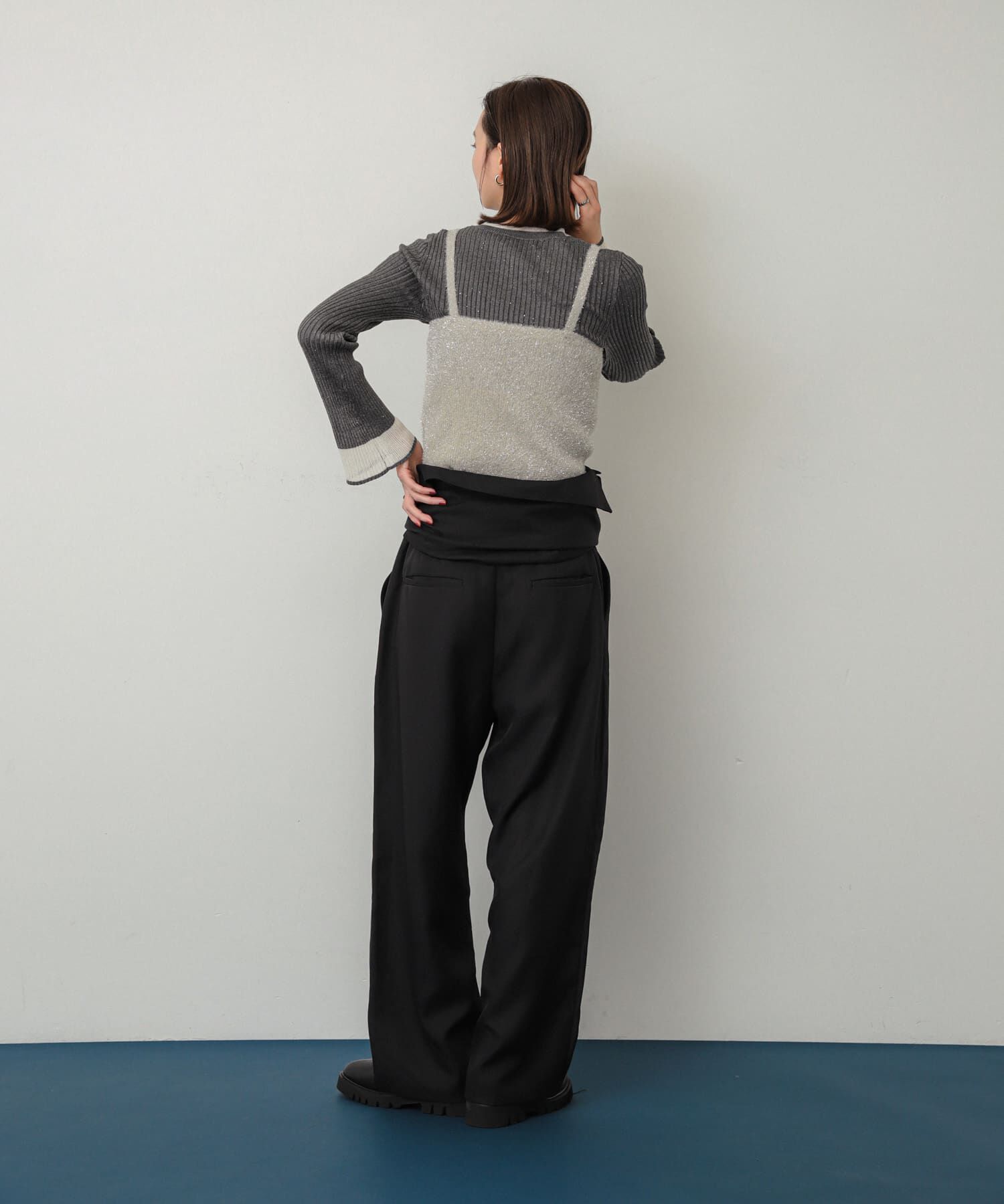 SENSE OF PLACE by URBAN RESEARCH「『洗濯可』スパンコールバイカラーコンパクトセーター」|ニット・セーター|