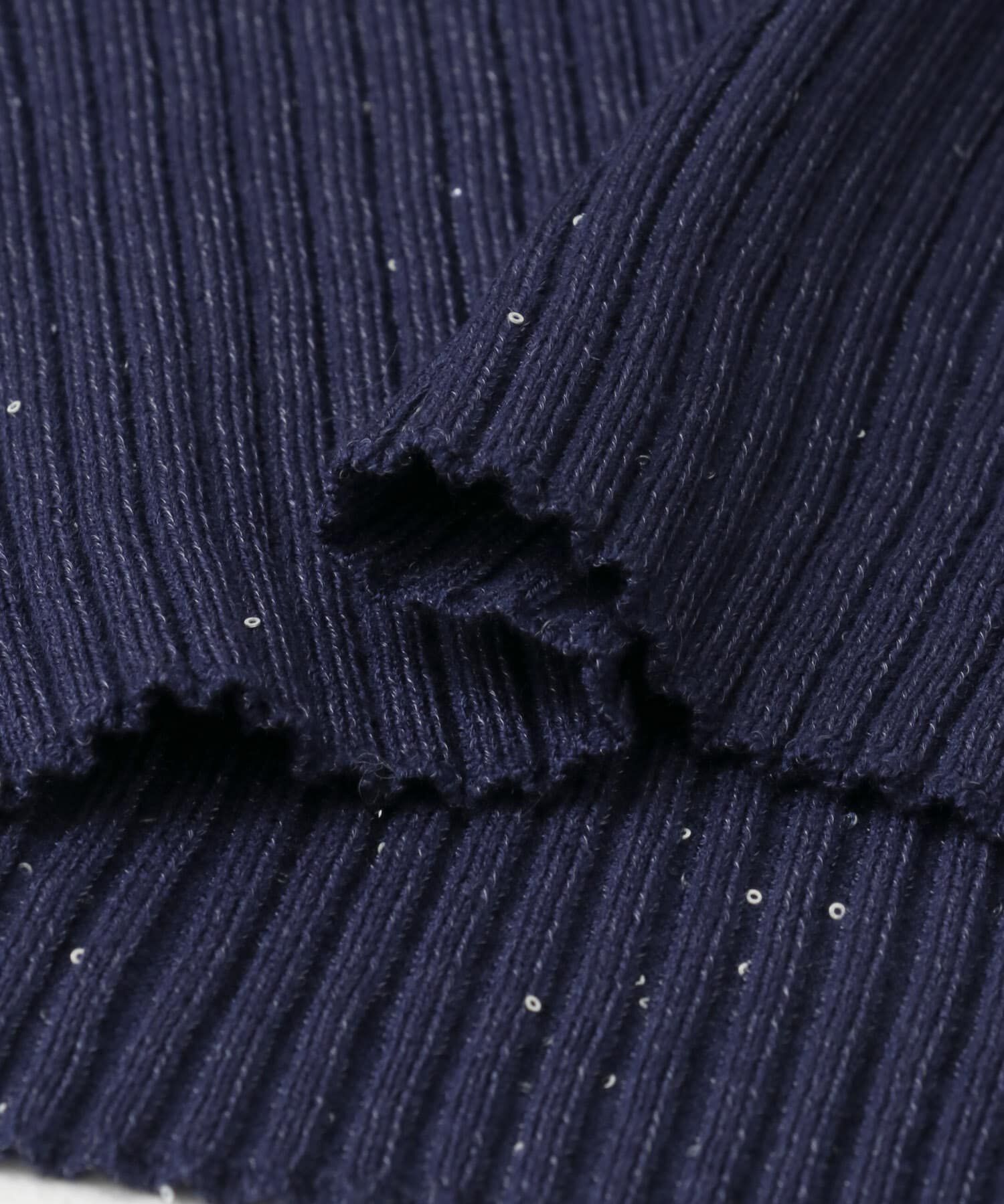 SENSE OF PLACE by URBAN RESEARCH「『洗濯可』スパンコールバイカラーコンパクトセーター」|ニット・セーター|