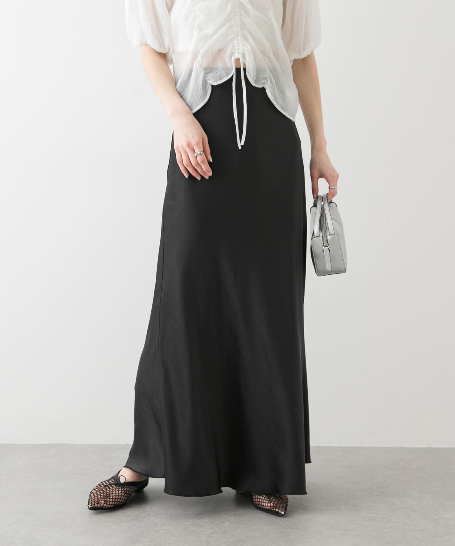 SENSE OF PLACE by URBAN RESEARCH「『一部WEB限定カラー』ナローサテンスカート」|スカート|