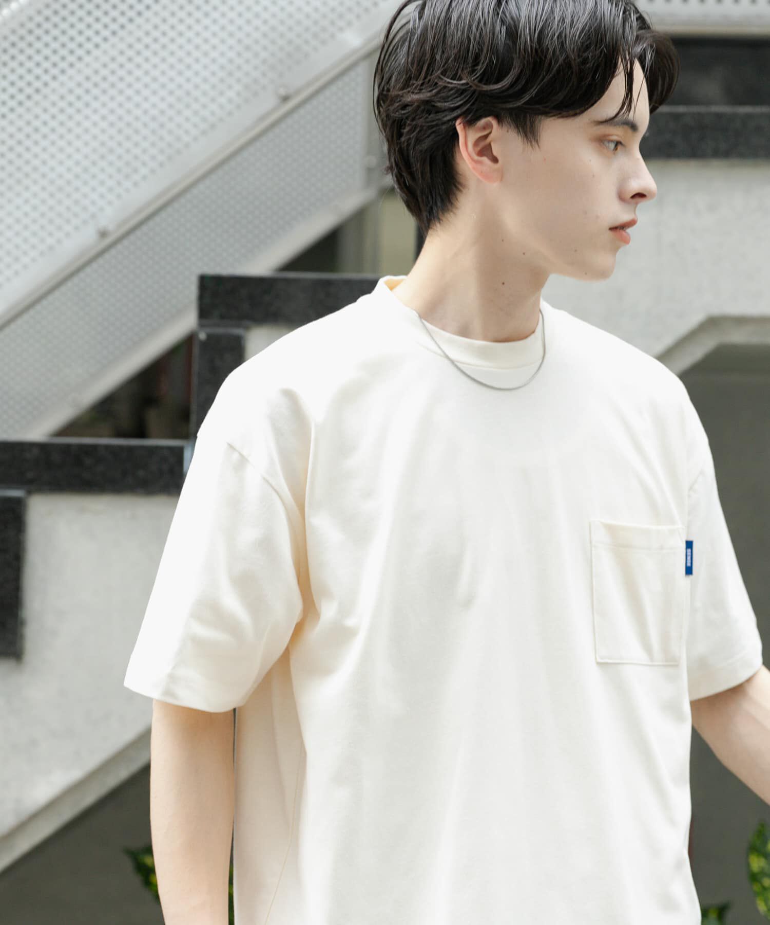 SENSE OF PLACE by URBAN RESEARCH「『UR TECH ひやサラクール』リラックスポケTシャツ」|Tシャツ・カットソー|アイボリー