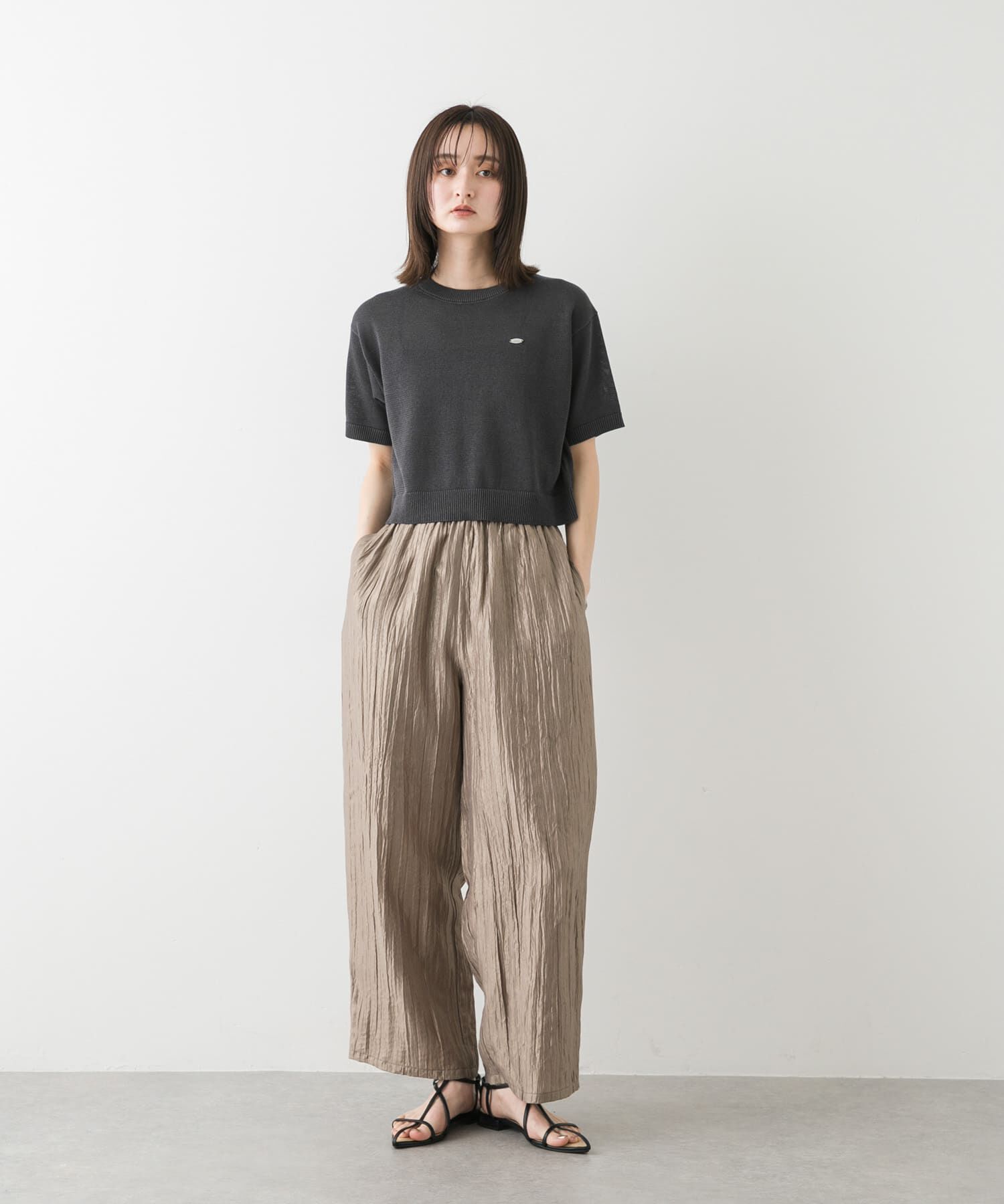 SENSE OF PLACE by URBAN RESEARCH「クルーネッククロップドセーター」|ニット・セーター|