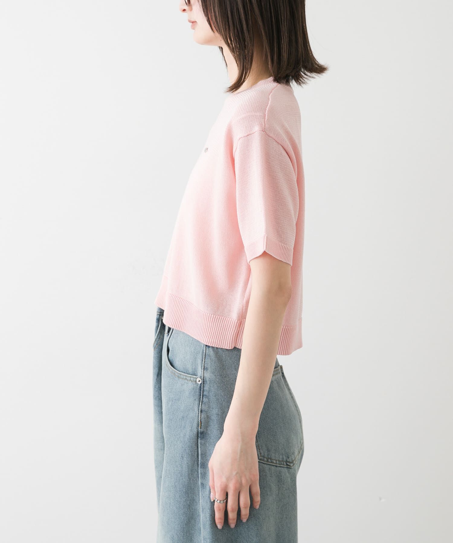 SENSE OF PLACE by URBAN RESEARCH「クルーネッククロップドセーター」|ニット・セーター|