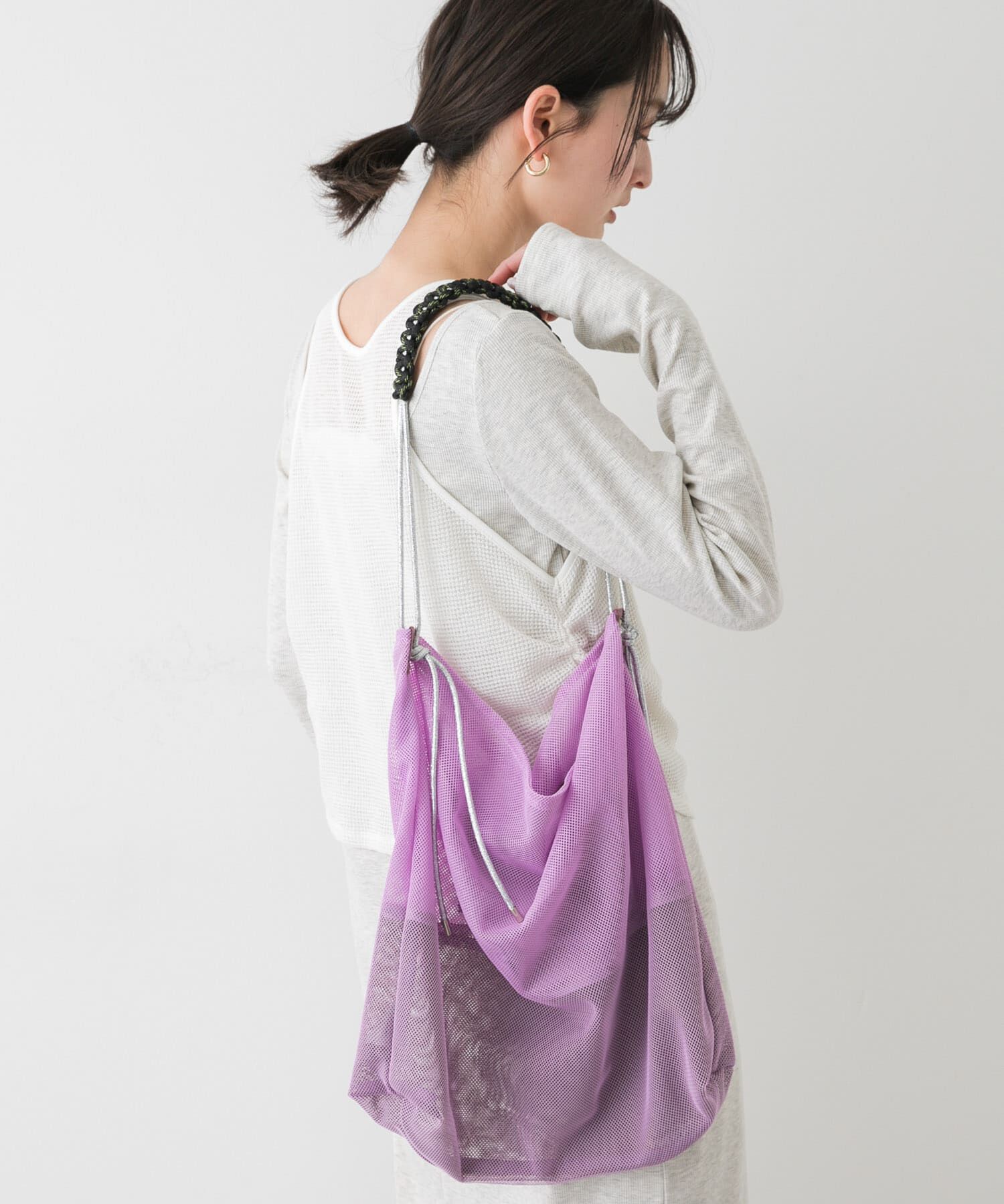 SENSE OF PLACE by URBAN RESEARCH「パラコードハンドルメッシュバッグ」|ショルダー・メッセンジャー|