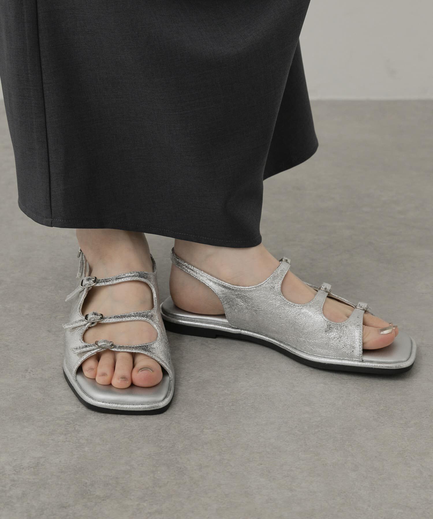 SENSE OF PLACE by URBAN RESEARCH「スクエアトゥベルトサンダル」|サンダル|