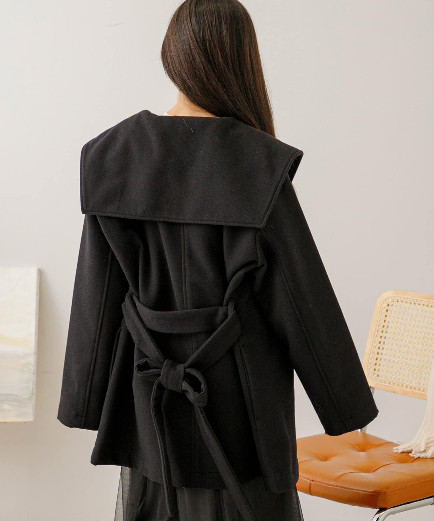 SENSE OF PLACE by URBAN RESEARCH「ビッグカラーミディコート」|ノーカラーコート|